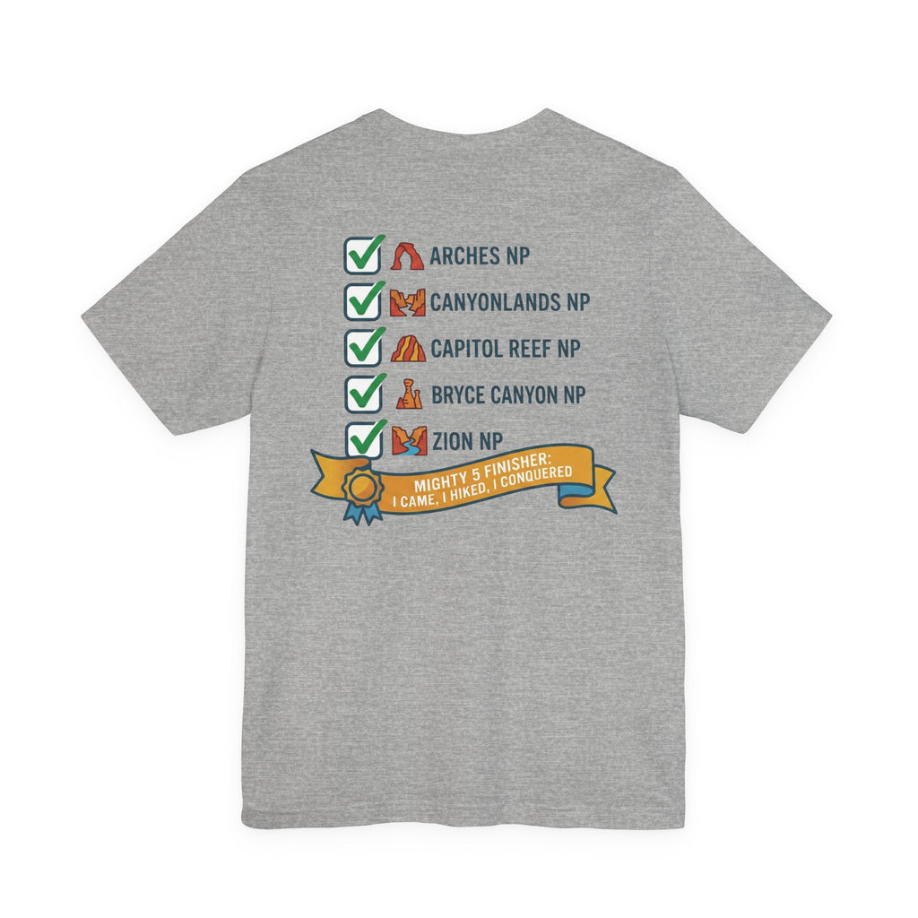 The Mighty Five Finisher Tee — Utah National Parks T-Shirt