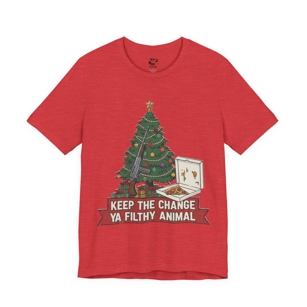 Christmas Tree 'Keep The Change Ya Filthy Animal' Tee