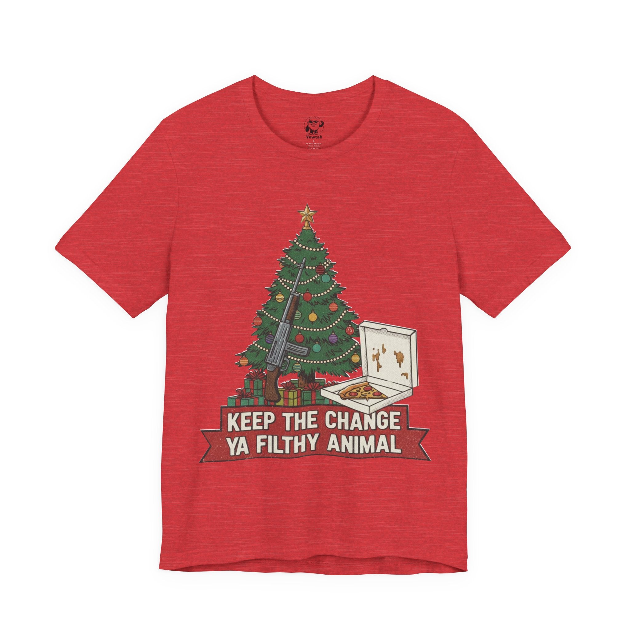 Christmas Tree 'Keep The Change Ya Filthy Animal' Tee