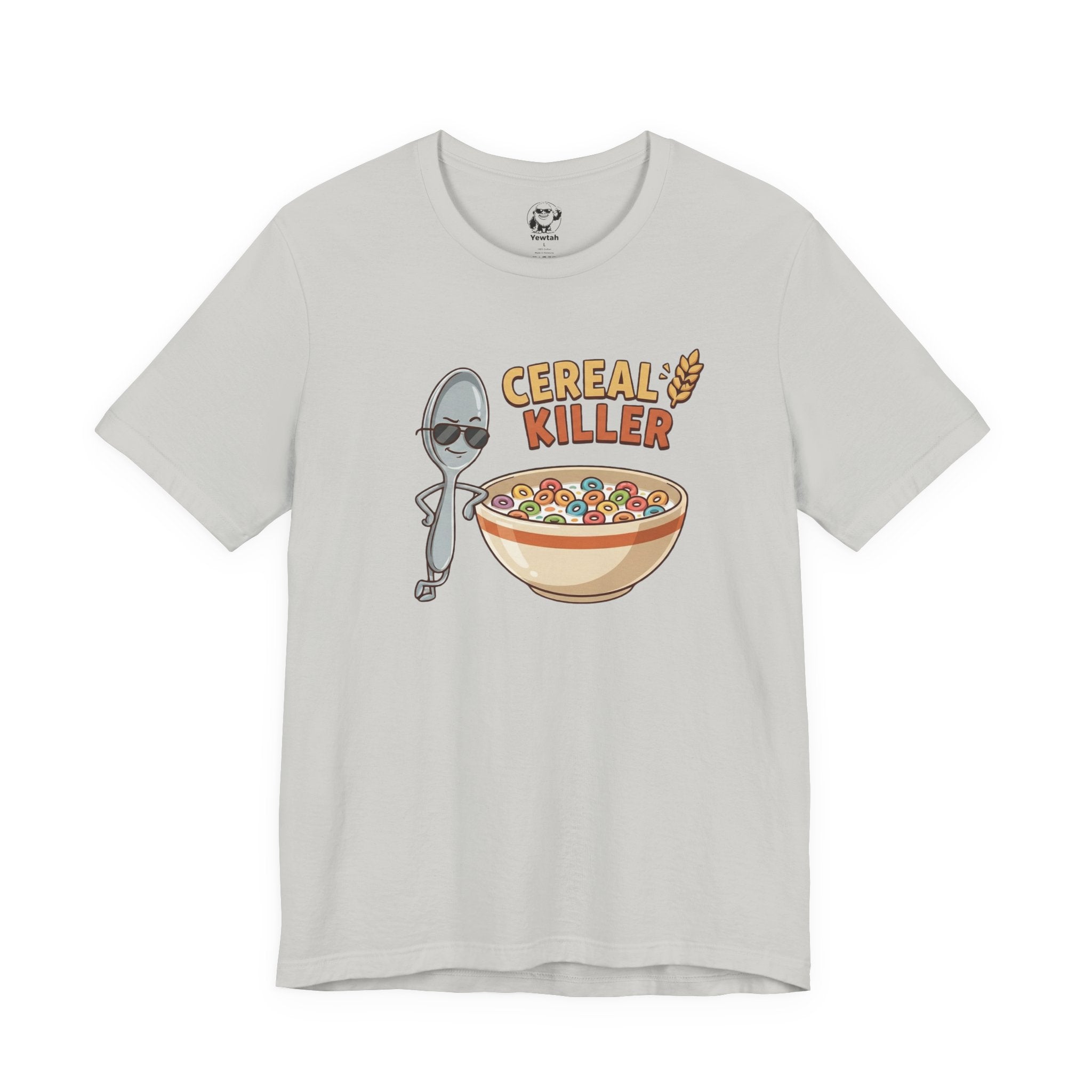 Cereal Killer Tee — Funny Spoon & Cereal Bowl Graphic T-Shirt