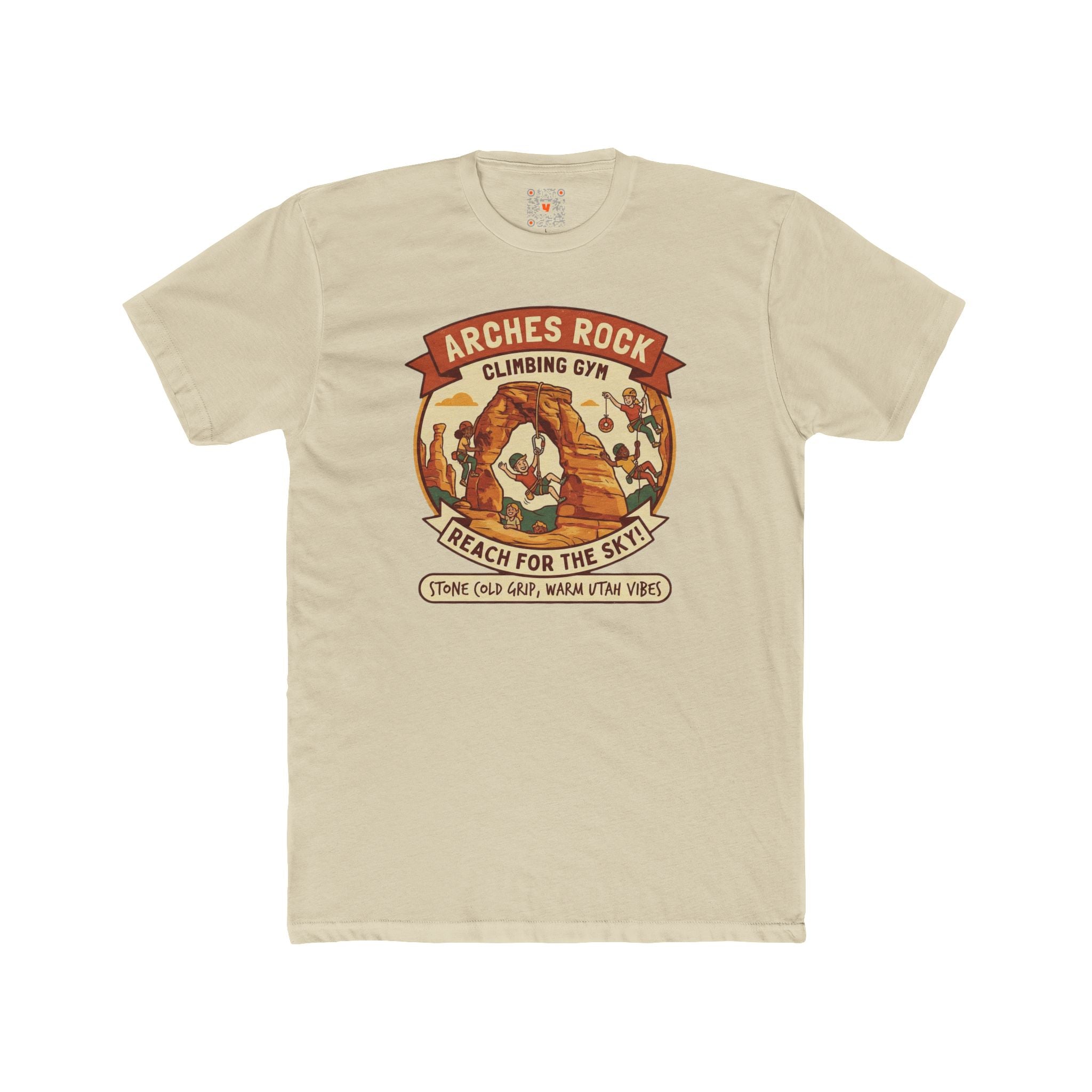 Arches Rock Climbing Tee — "Reach for the Sky" Adventure T-Shirt