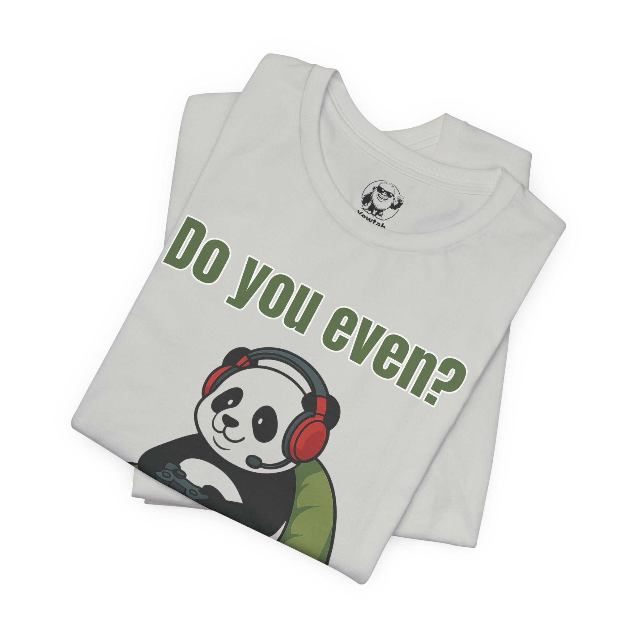 Do You Even? Gaming Panda T‑Shirt — Cute Gamer Tee with Headphones