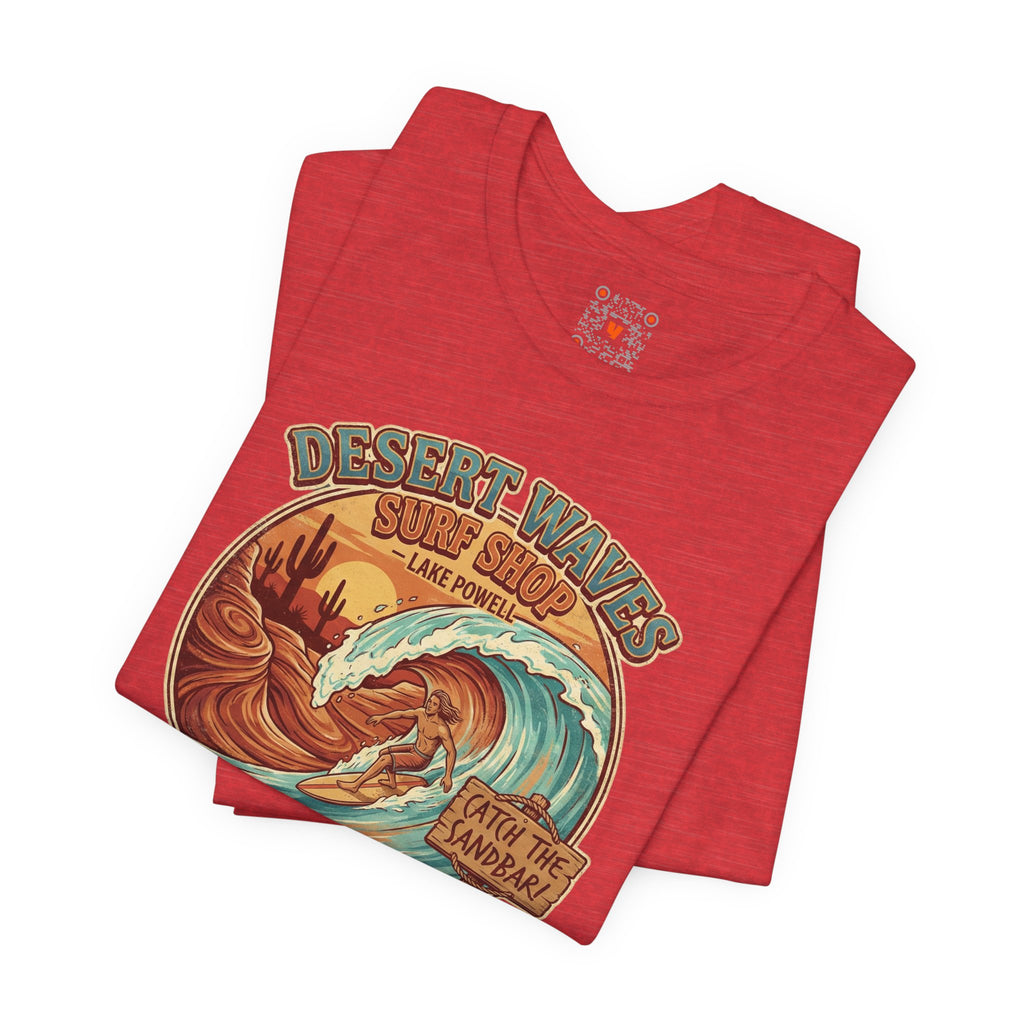 Desert Waves Surf Shop Tee — Lake Powell "Catch the Sandbar" Retro Graphic T-Shirt