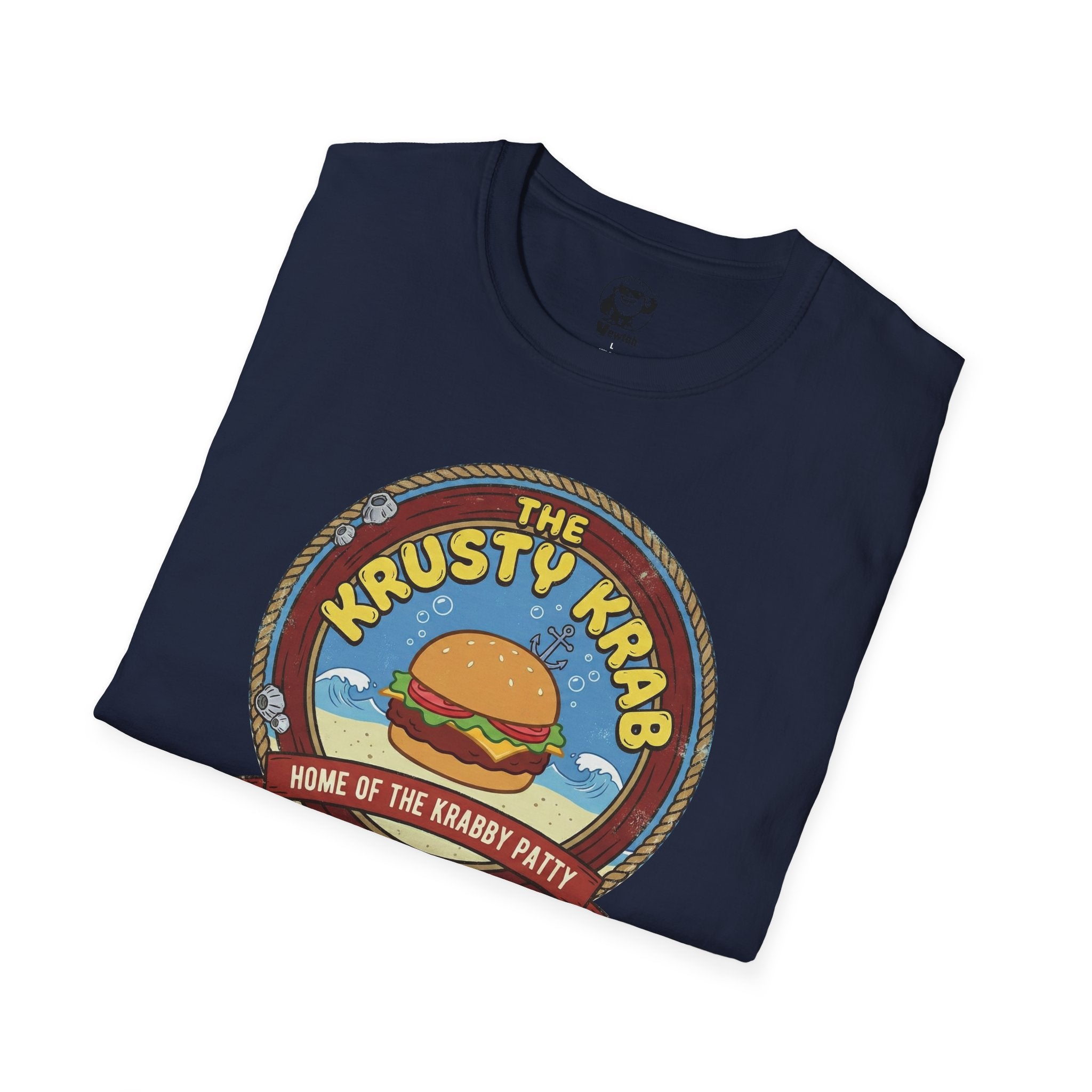 Krabby Patty Burger T-Shirt — The Krusty Krab Retro Badge Tee