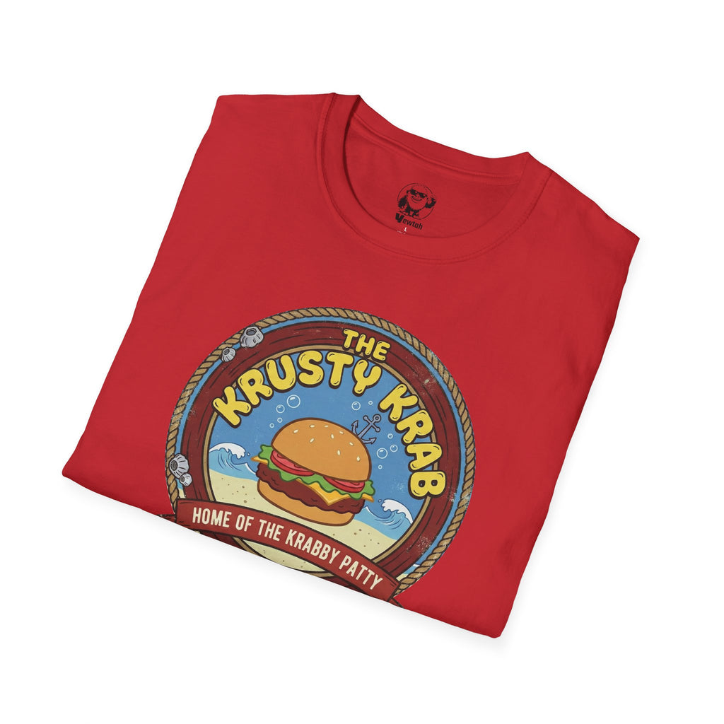 Krabby Patty Burger T-Shirt — The Krusty Krab Retro Badge Tee