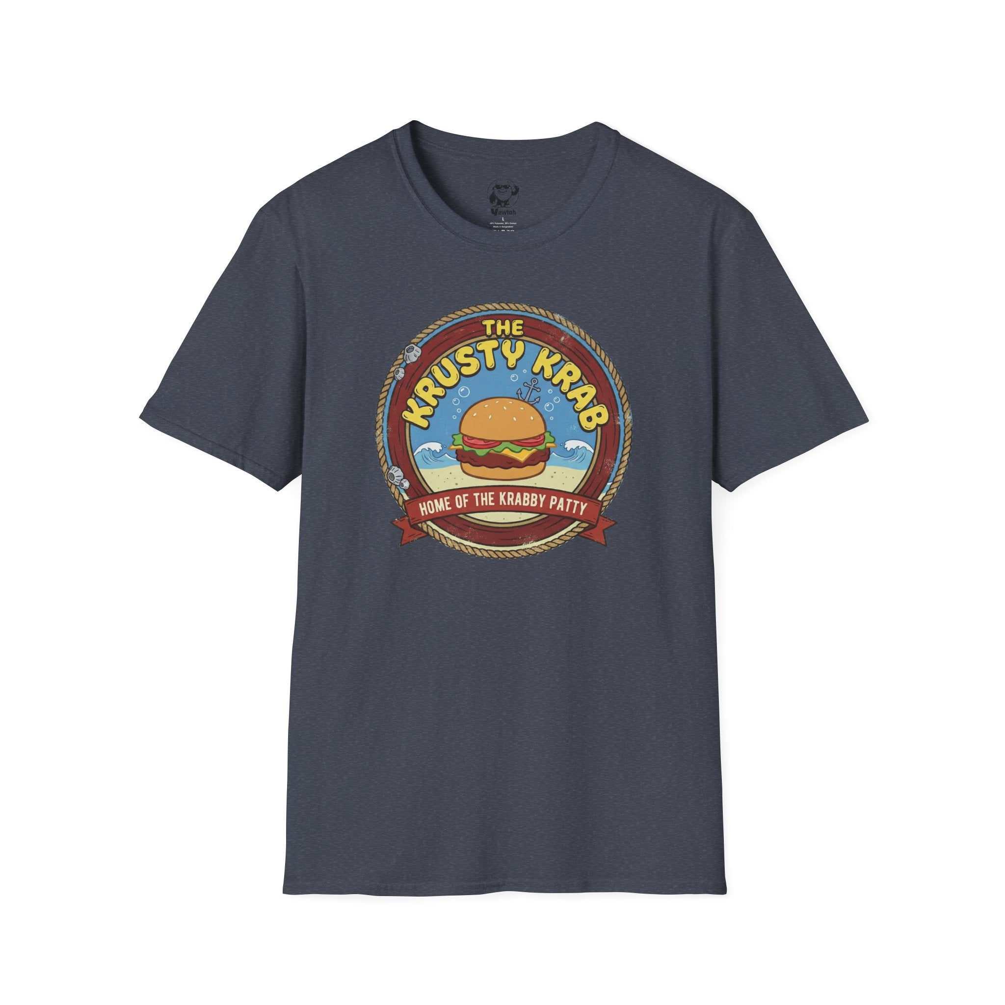 Krabby Patty Burger T-Shirt — The Krusty Krab Retro Badge Tee