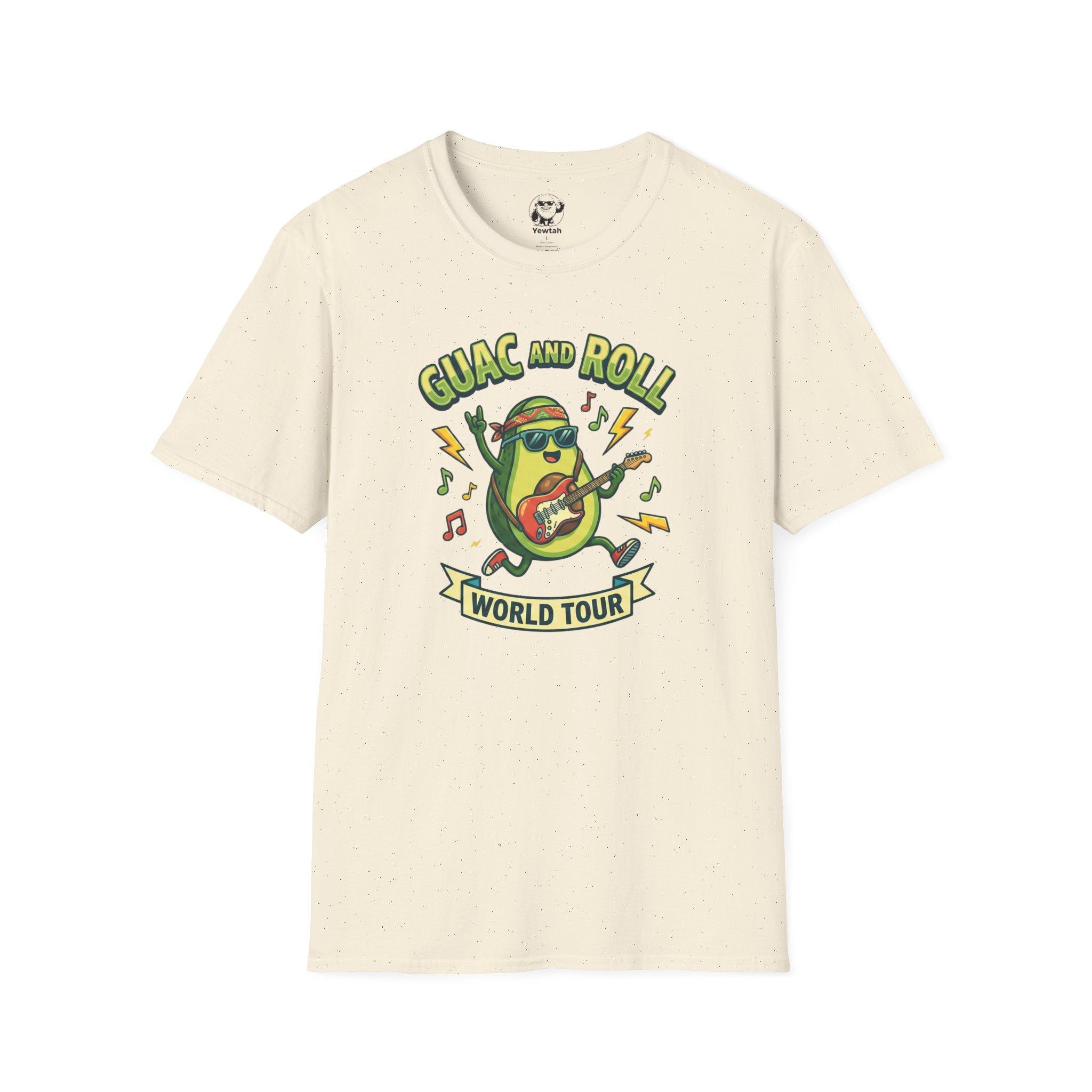 Guac and Roll T-Shirt – Avocado Guitar World Tour Graphic Tee