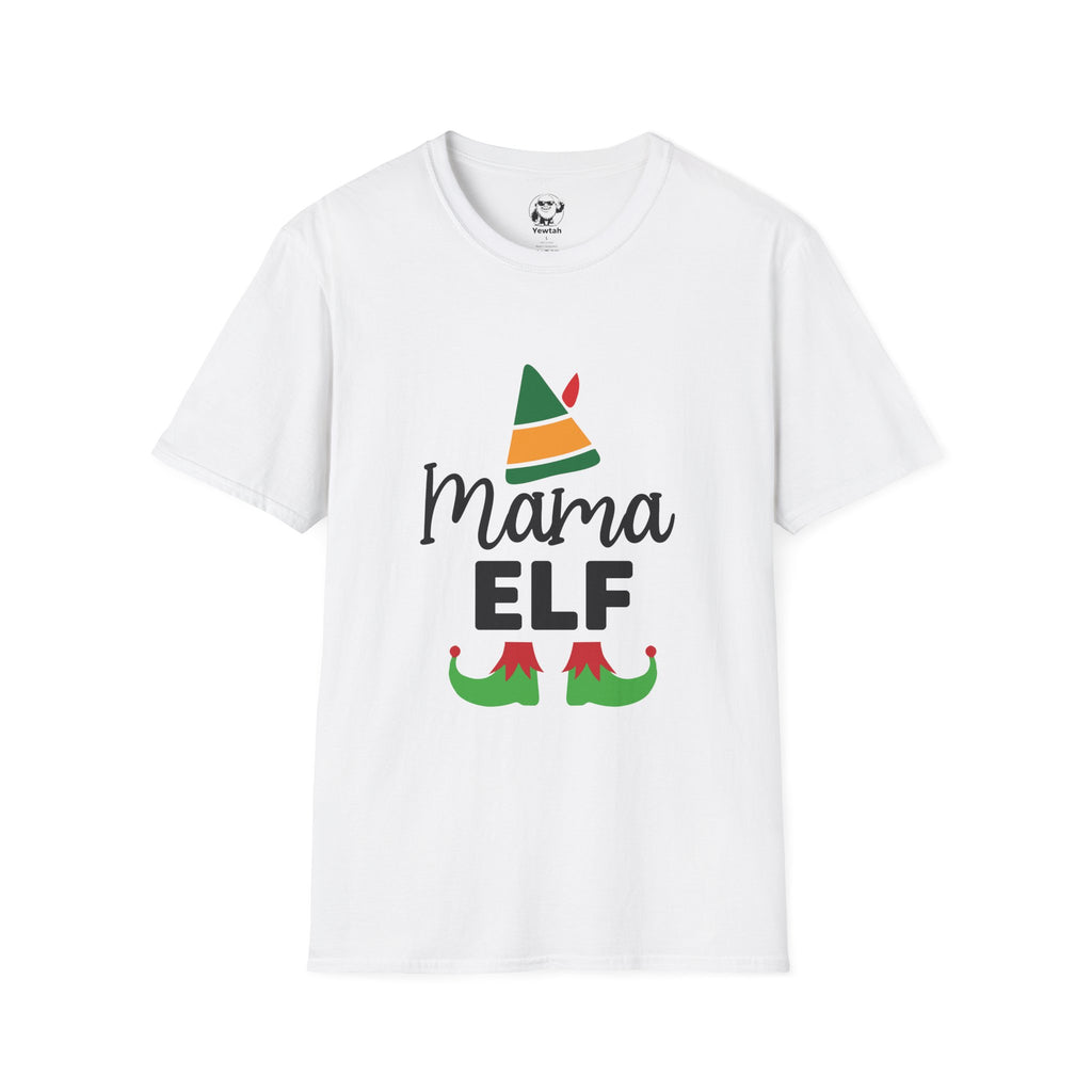 Mama Elf T-Shirt — Cute Holiday Christmas Mom Tee