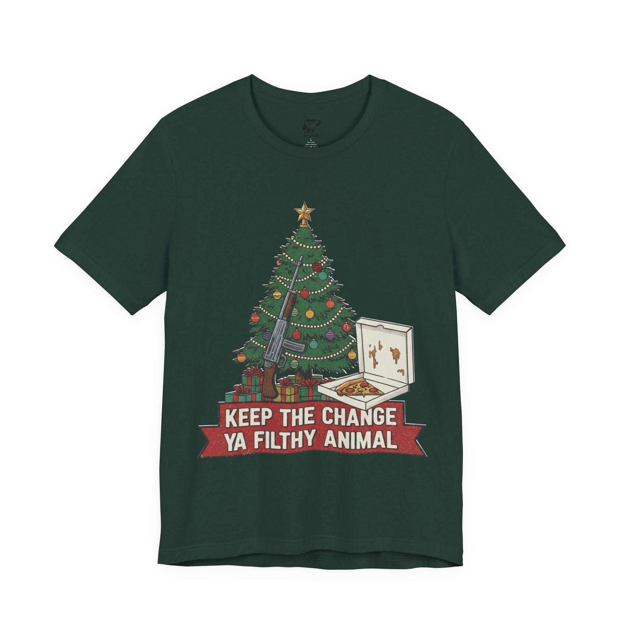 Christmas Tree 'Keep The Change Ya Filthy Animal' Tee