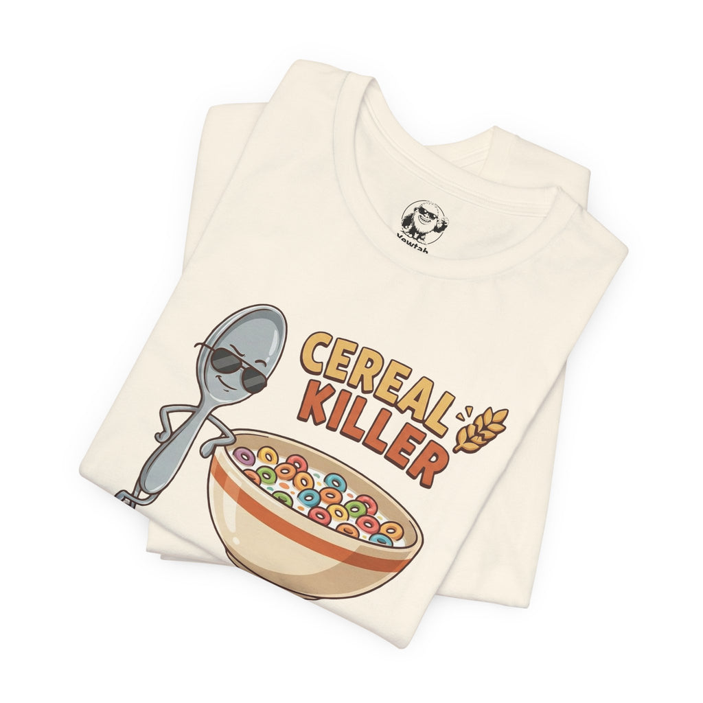 Cereal Killer Tee — Funny Spoon & Cereal Bowl Graphic T-Shirt