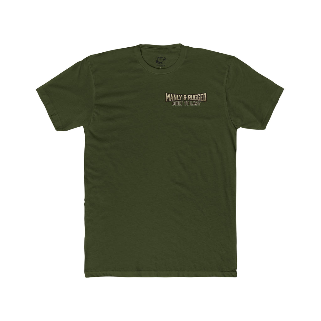 Manly & Rugged T-Shirt — 'Built to Last' Vintage Woodsman Tee