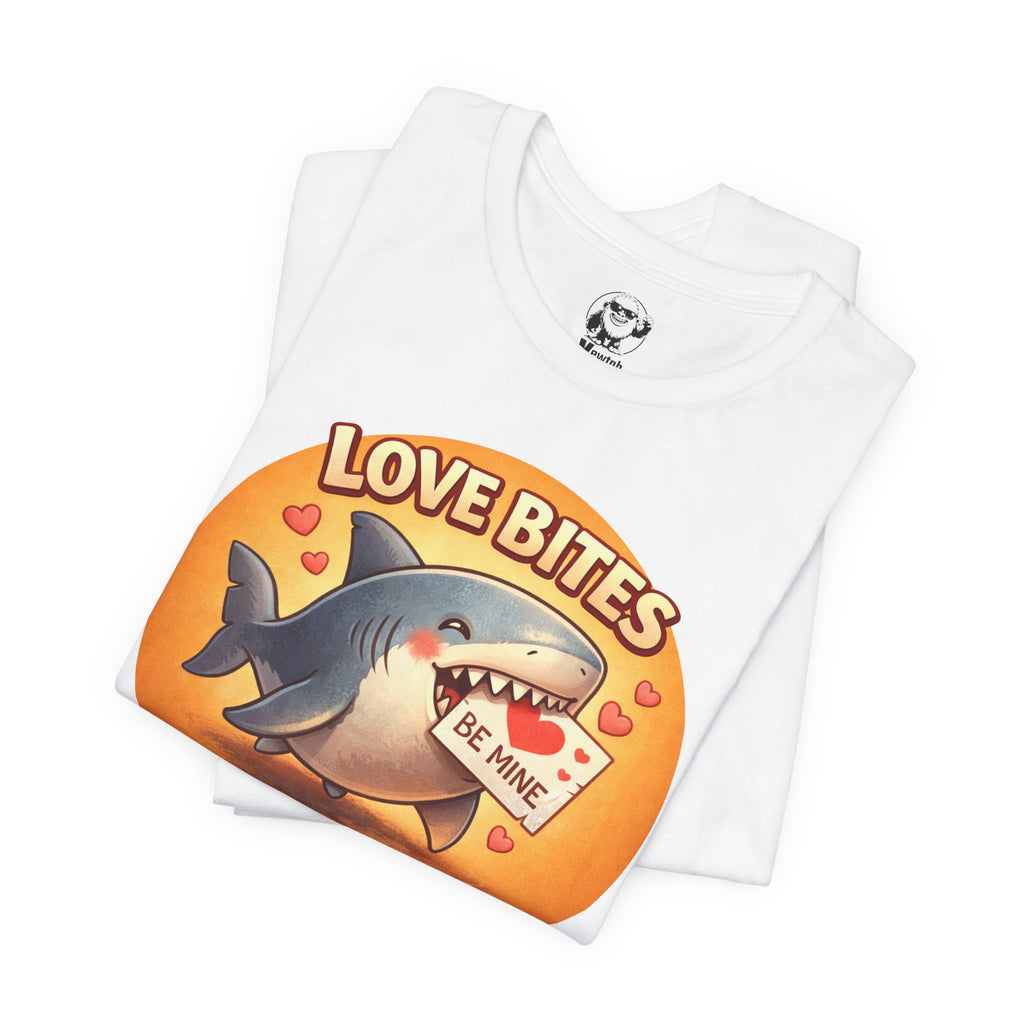 Love Bites Shark T-Shirt — 'Be Mine' Valentines Graphic Tee