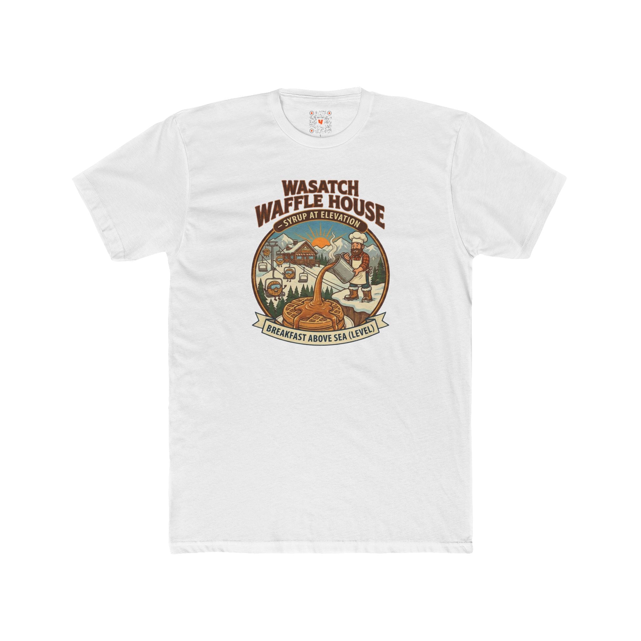 Wasatch Waffle House Vintage Graphic Tee – "Breakfast Above Sea Level"