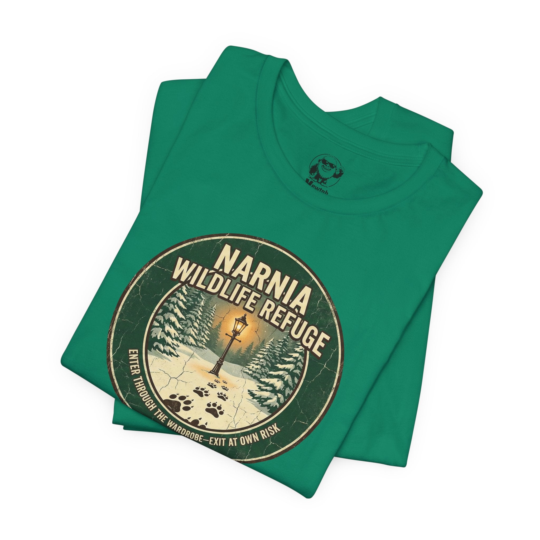 Narnia Wildlife Refuge Tee — Vintage Lamp Post Forest Graphic Shirt