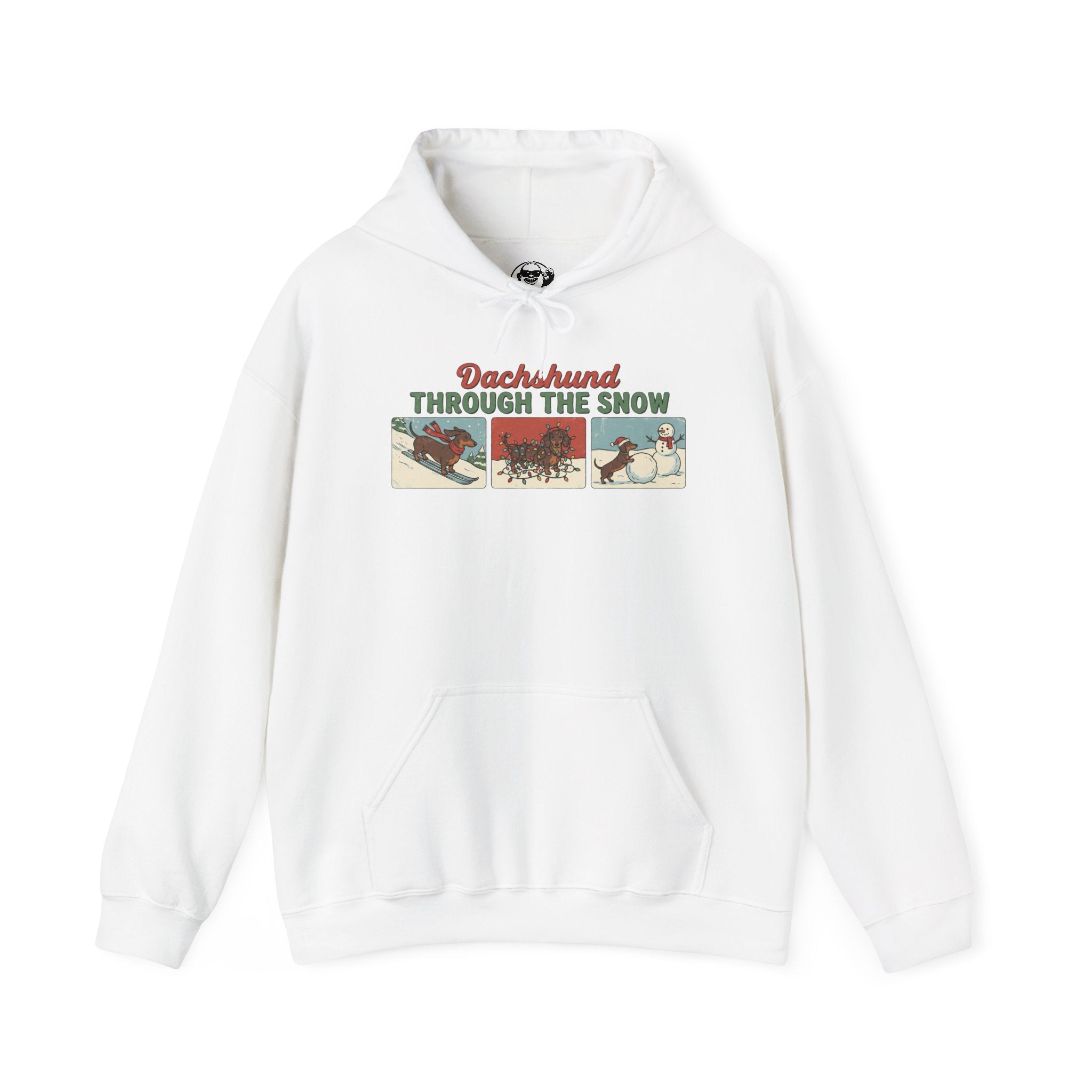 Dachshund Through The Snow Hoodie — Vintage Dachshund Christmas Sweatshirt