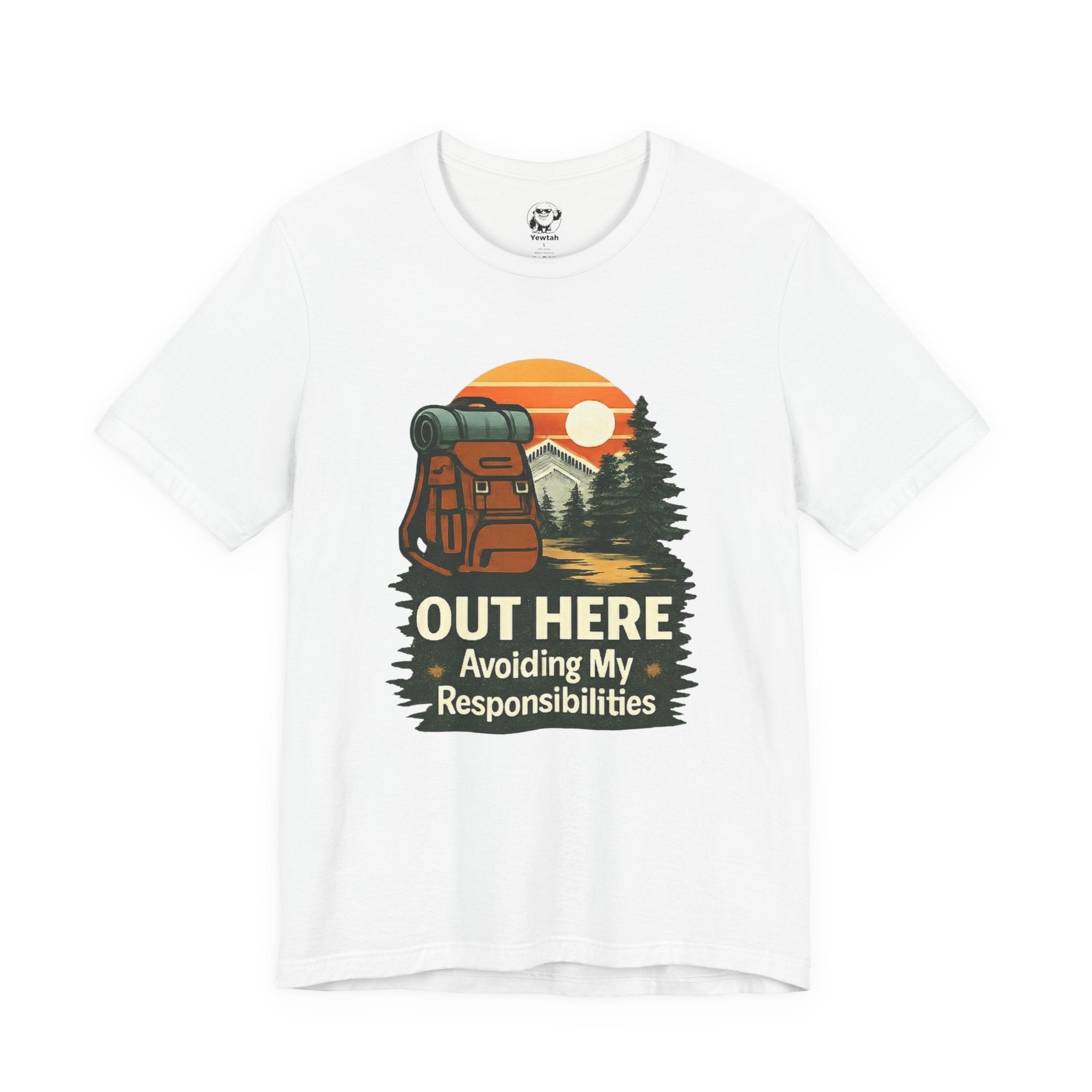 Out Here Avoiding My Responsibilities - Backpack Sunset Outdoor Tee