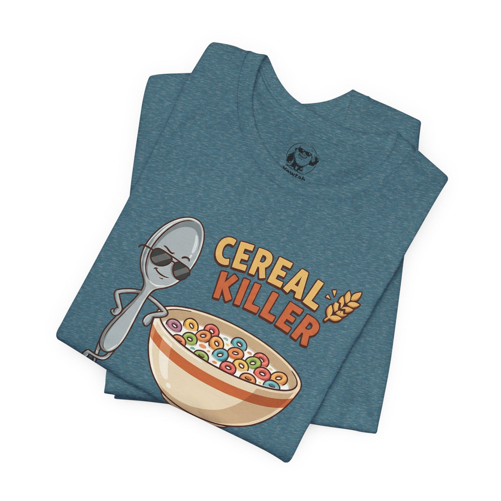 Cereal Killer Tee — Funny Spoon & Cereal Bowl Graphic T-Shirt