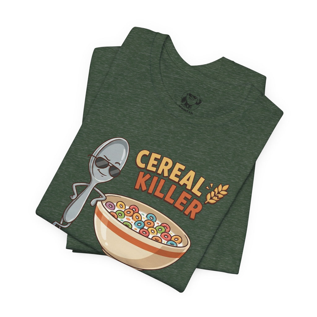 Cereal Killer Tee — Funny Spoon & Cereal Bowl Graphic T-Shirt