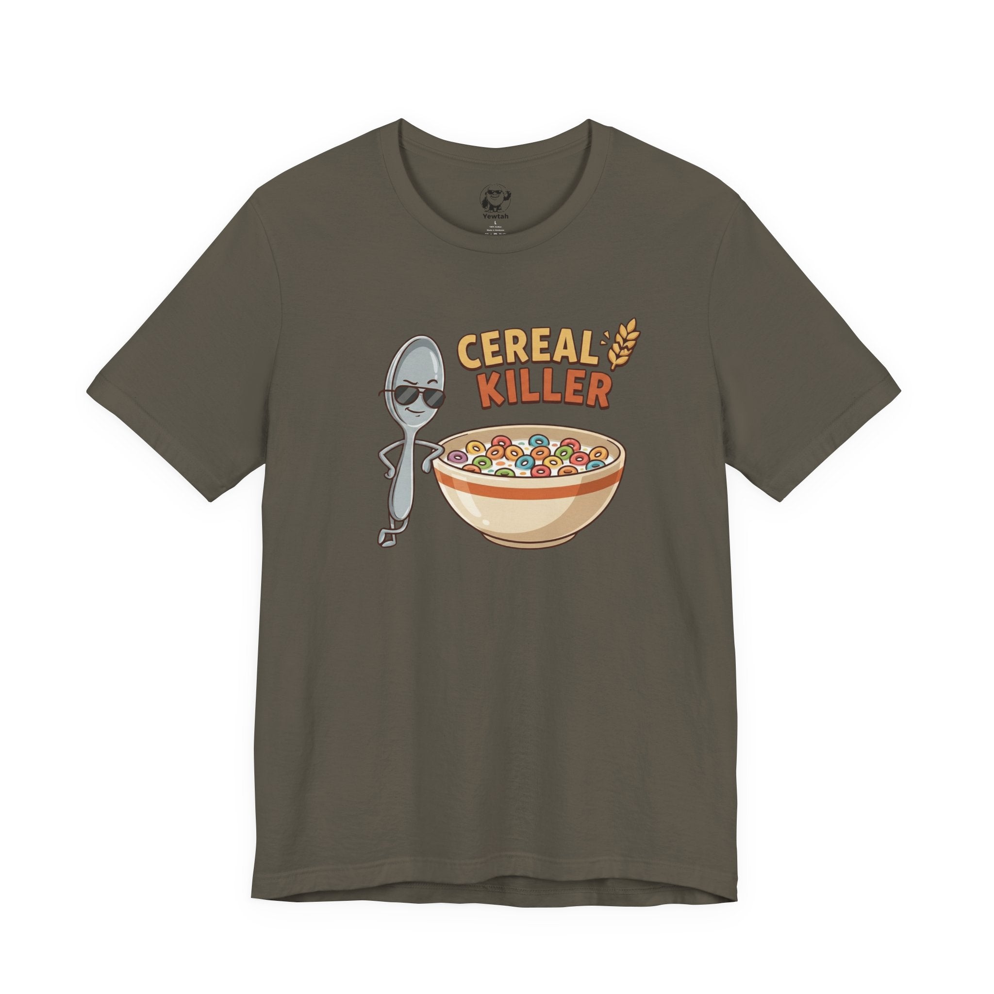 Cereal Killer Tee — Funny Spoon & Cereal Bowl Graphic T-Shirt