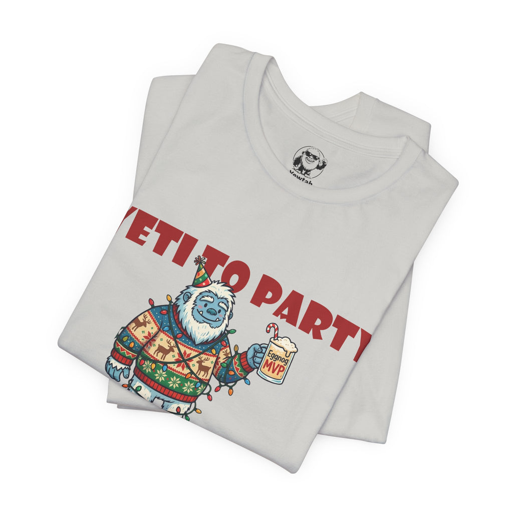 Yeti To Party T-Shirt — Funny Holiday Yeti Holding Beer Graphic Tee