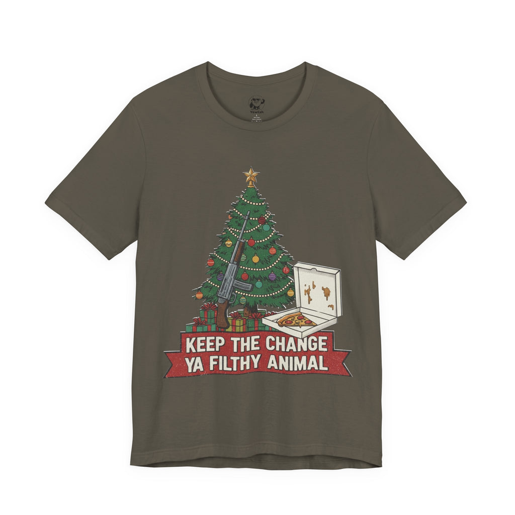 Christmas Tree 'Keep The Change Ya Filthy Animal' Tee