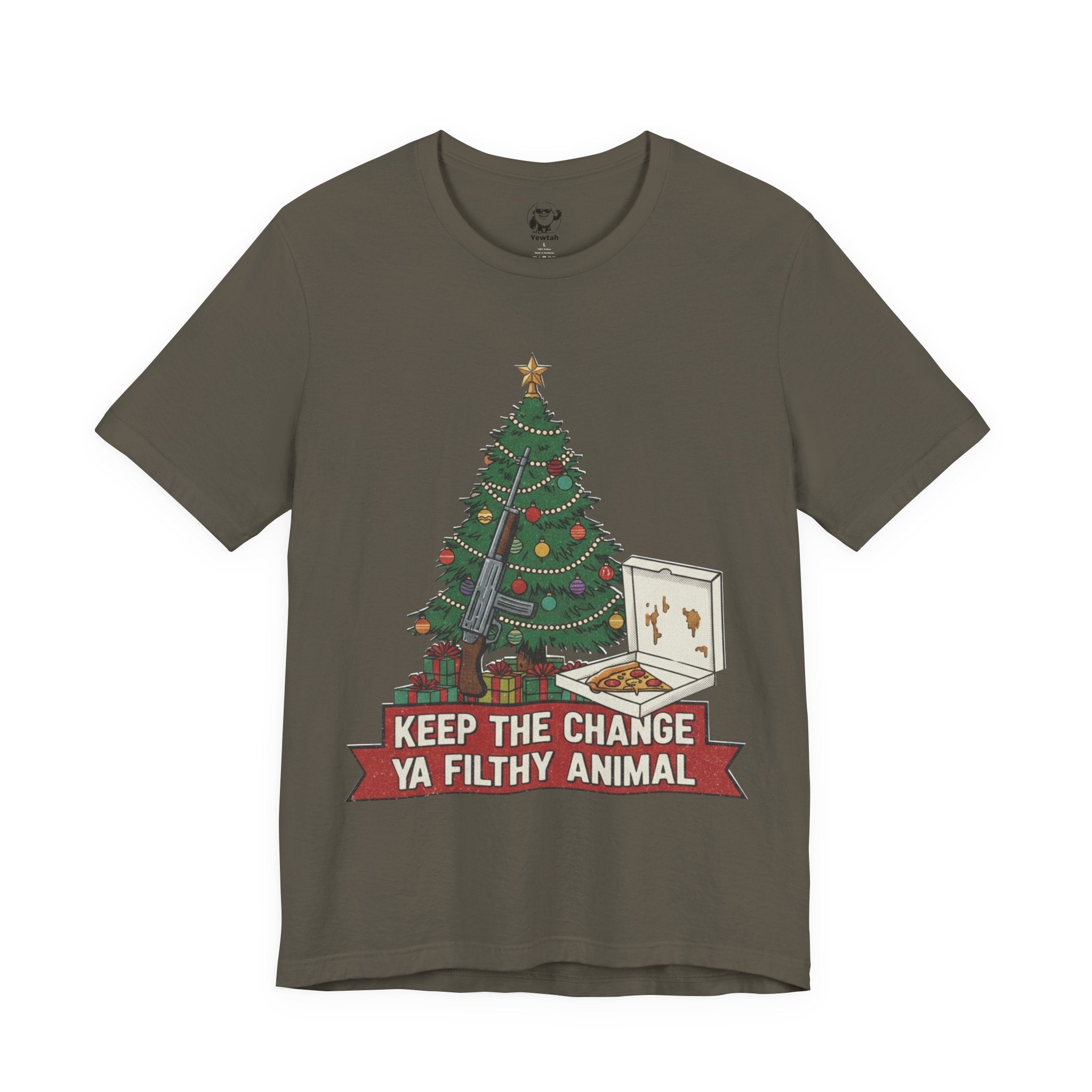 Christmas Tree 'Keep The Change Ya Filthy Animal' Tee