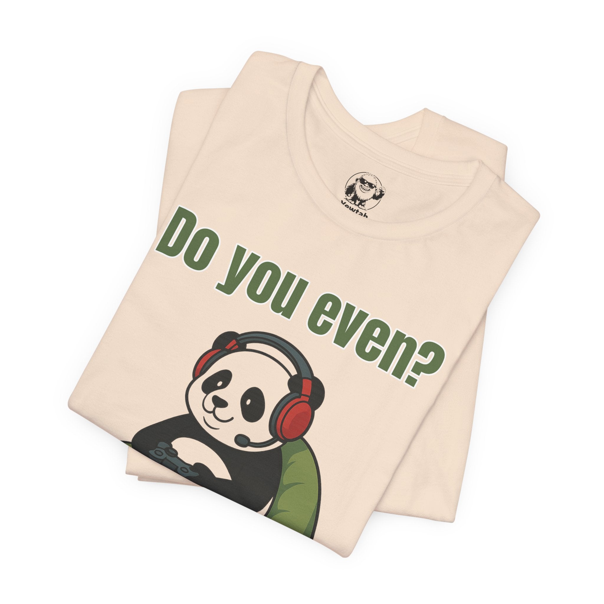 Do You Even? Gaming Panda T‑Shirt — Cute Gamer Tee with Headphones