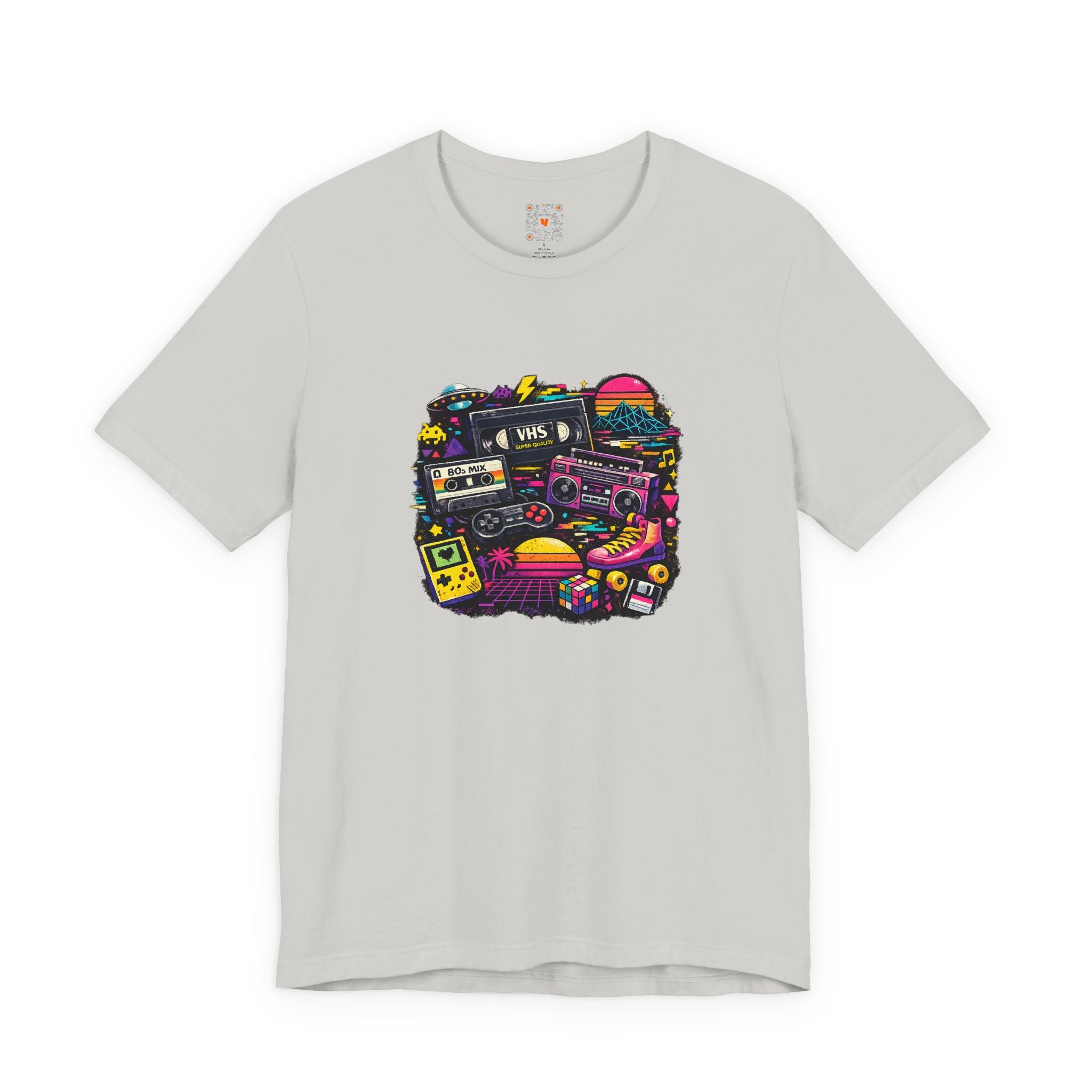 Retro Neon Graphic Tee — 80s Neon Nostalgia