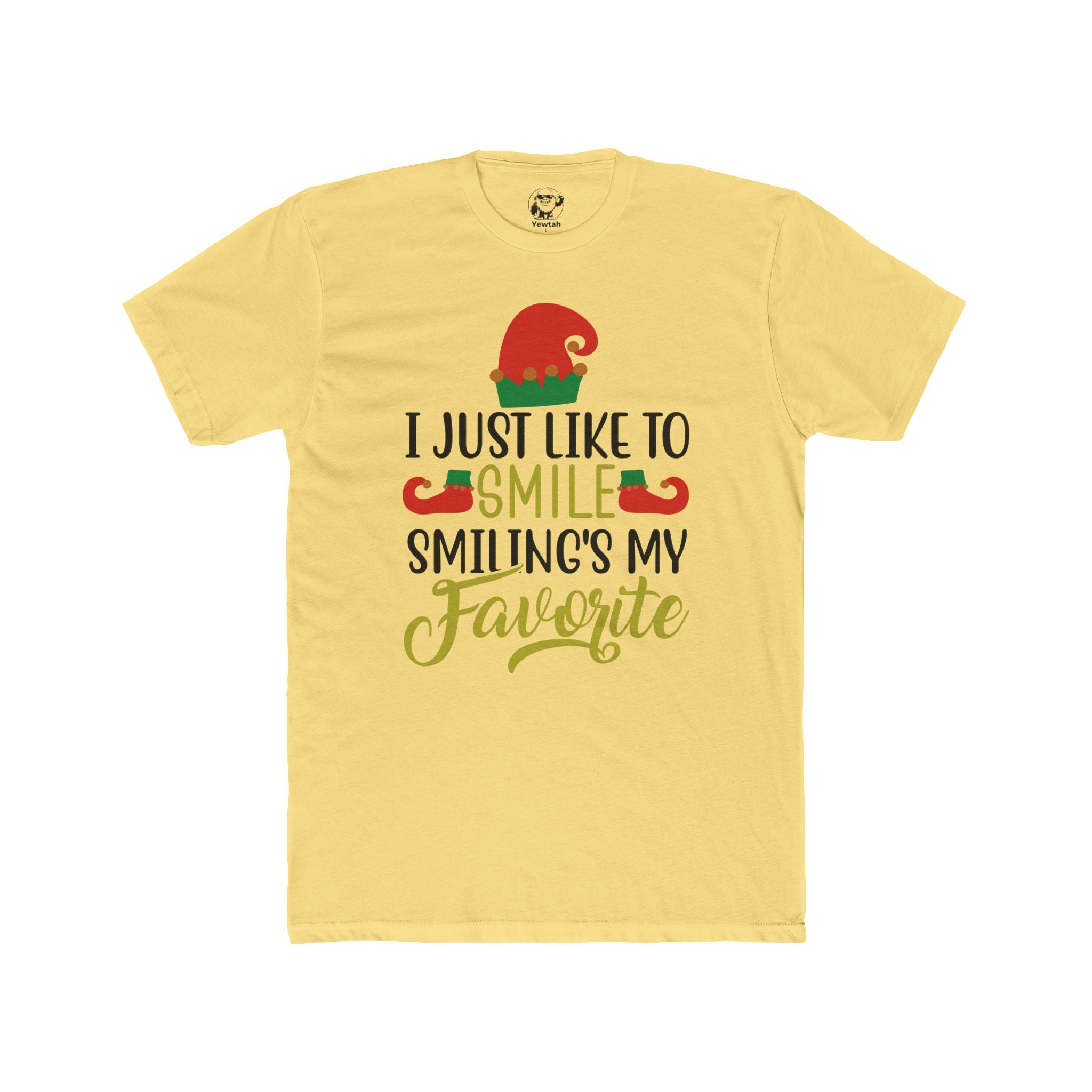Christmas Smile T-Shirt — "I Just Like to Smile, Smiling's My Favorite" Holiday Tee