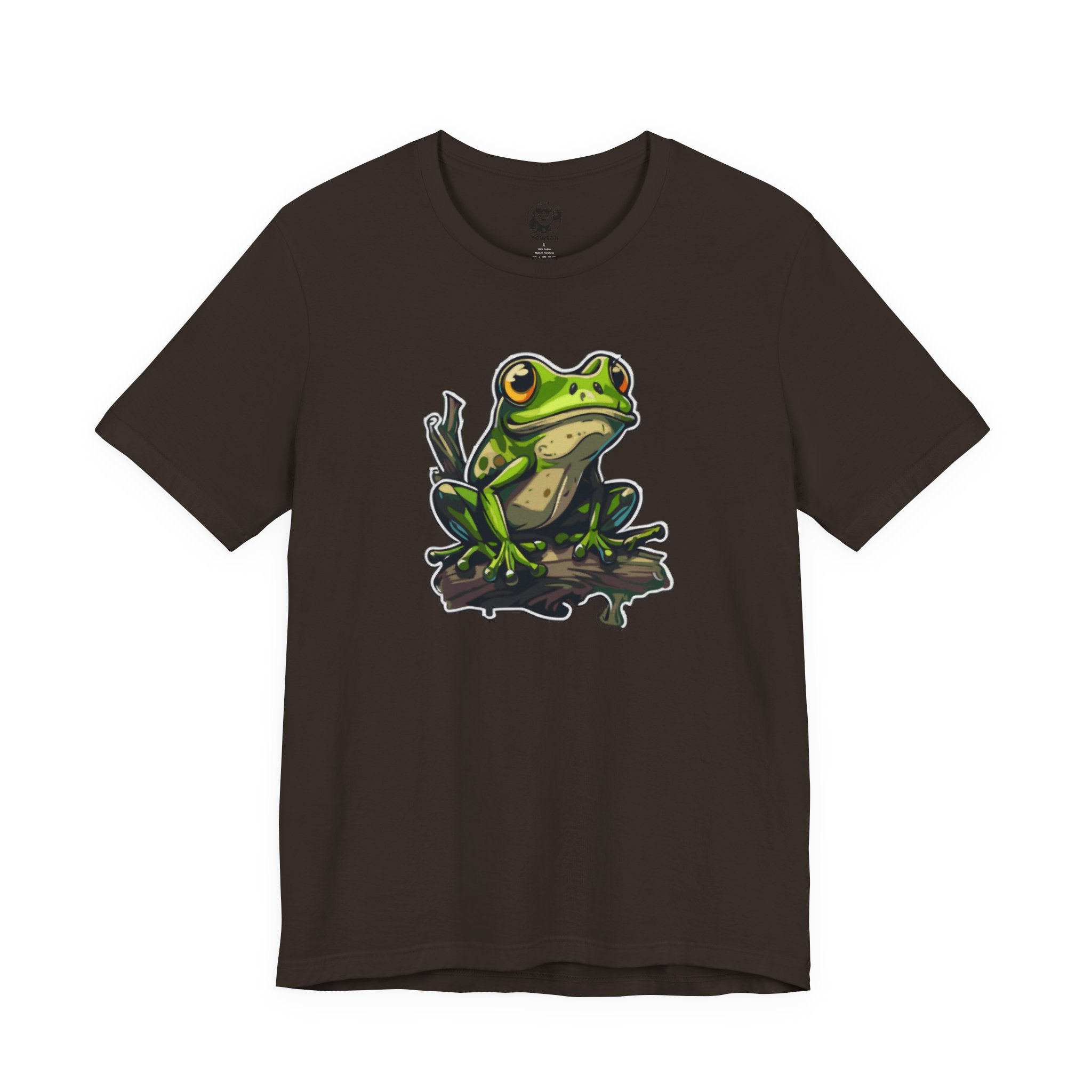Frog Illustration Tee — Green Tree Frog Graphic T-Shirt