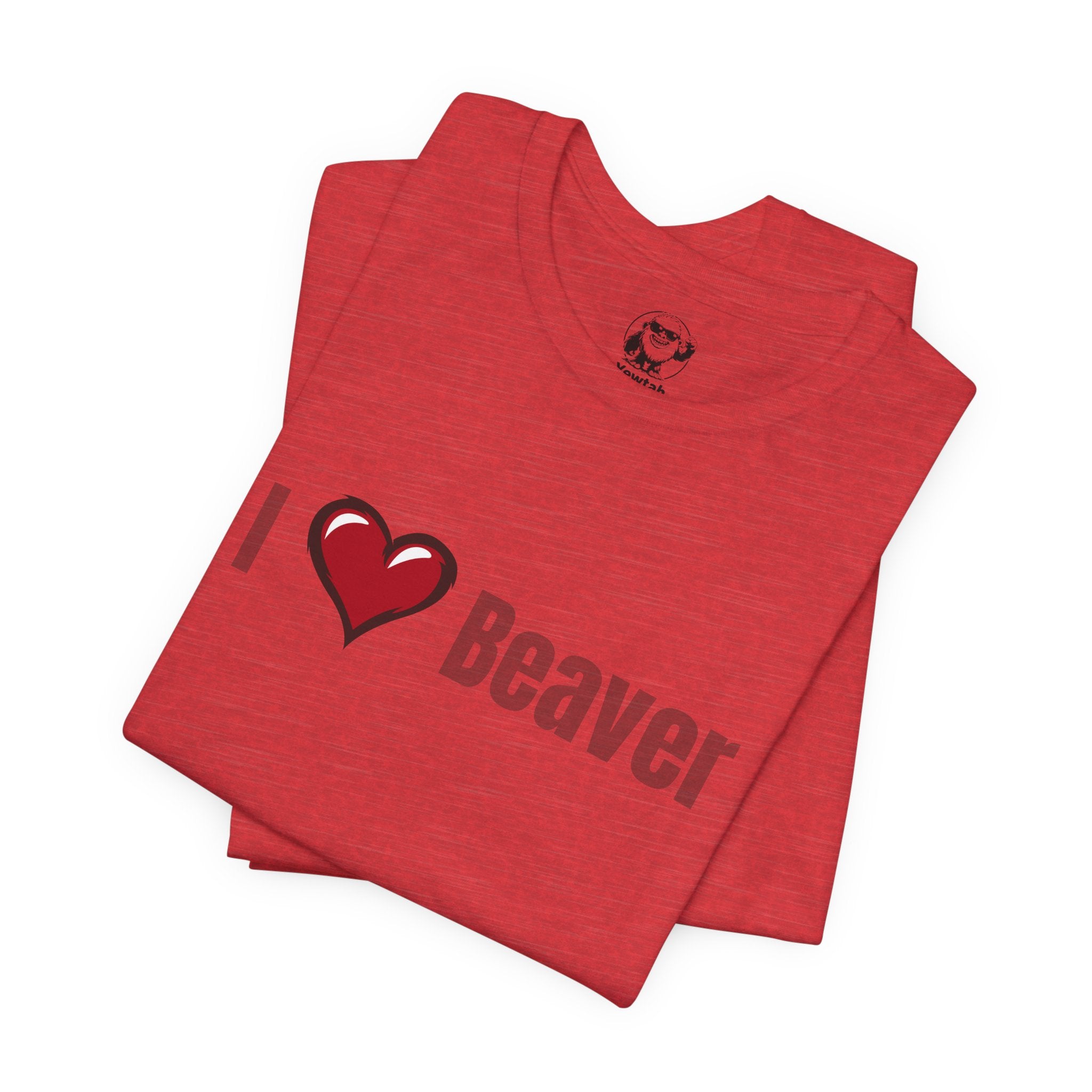 I Heart  Beaver T-Shirt — Funny Animal/Love Graphic Tee