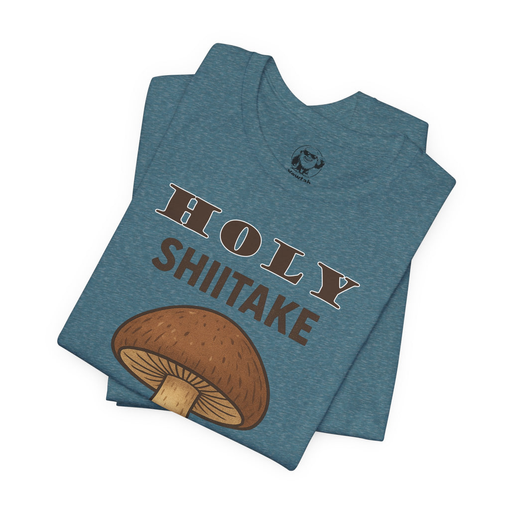 Holy Shiitake Mushroom Tee — Funny Mushroom Graphic T‑Shirt