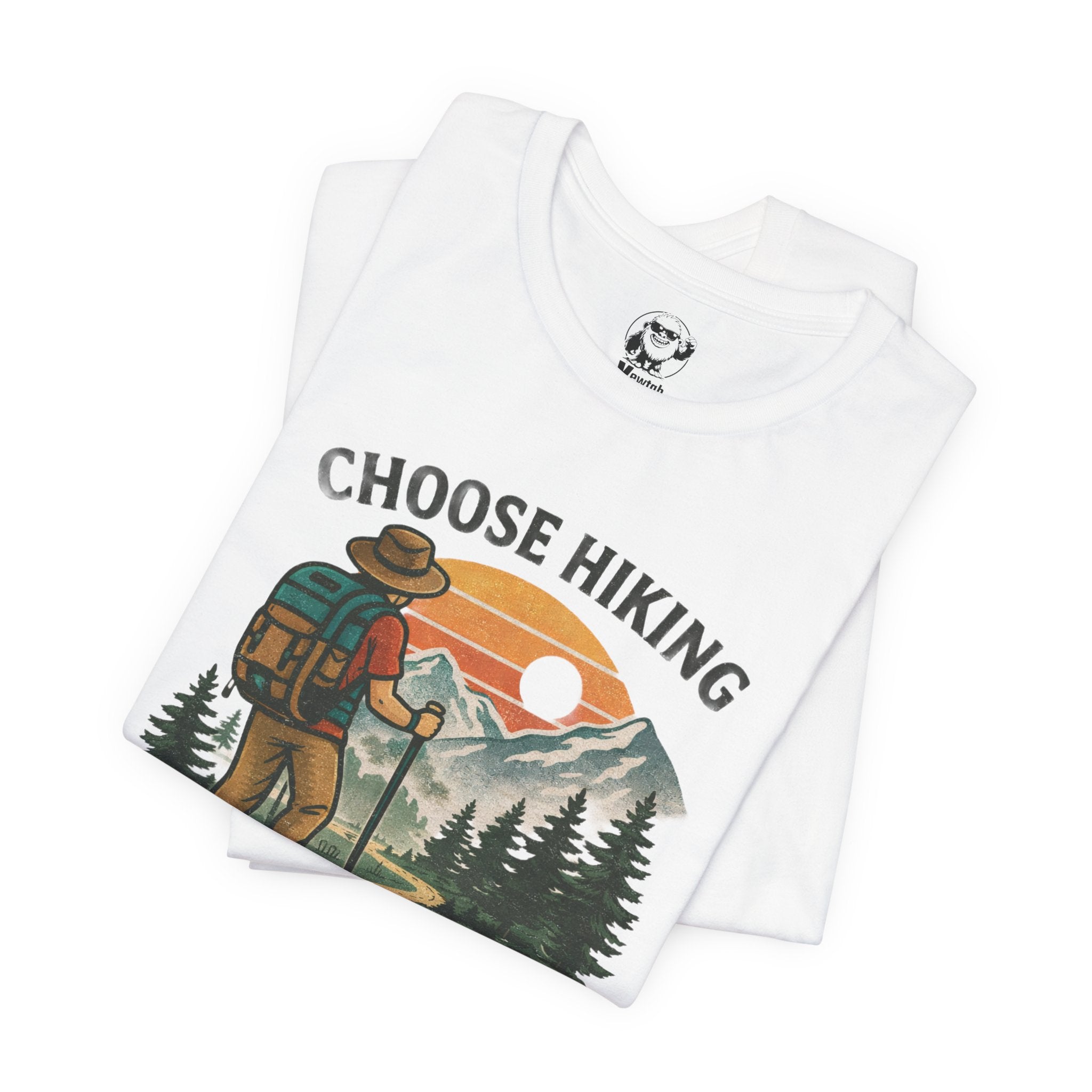 Choose Hiking Because Throat Punching Is Frowned Upon - Vintage Outdoor Tee