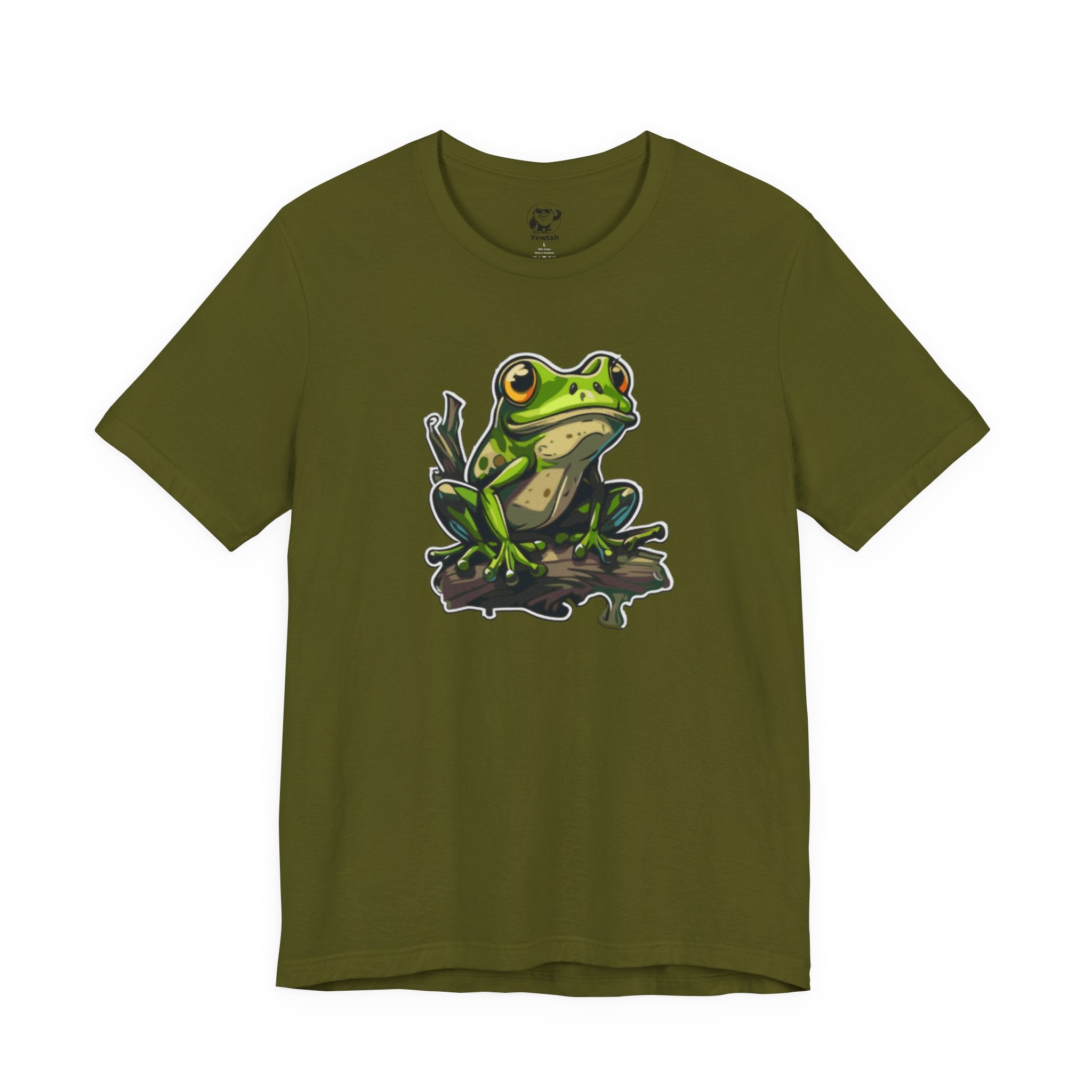Frog Illustration Tee — Green Tree Frog Graphic T-Shirt
