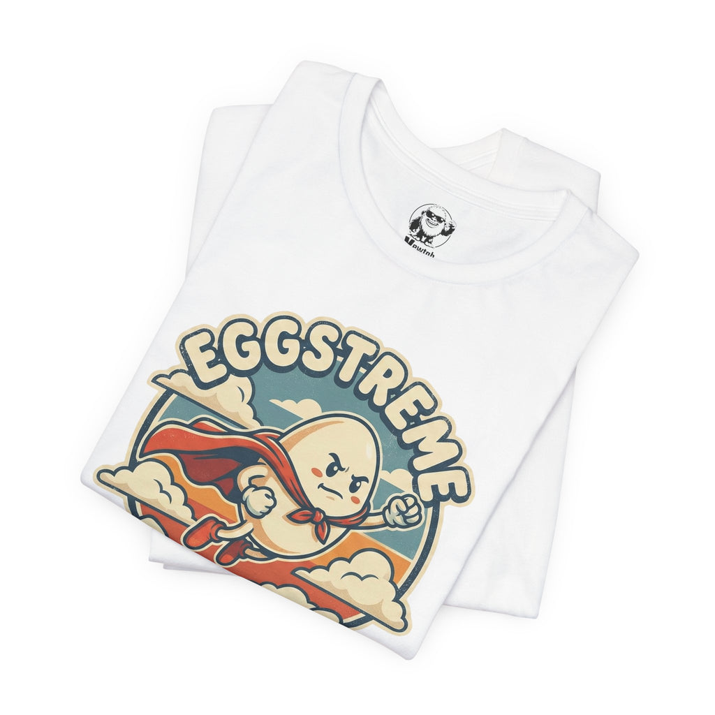 Eggstreme Dreams T-Shirt — Retro Superhero Egg Graphic Tee