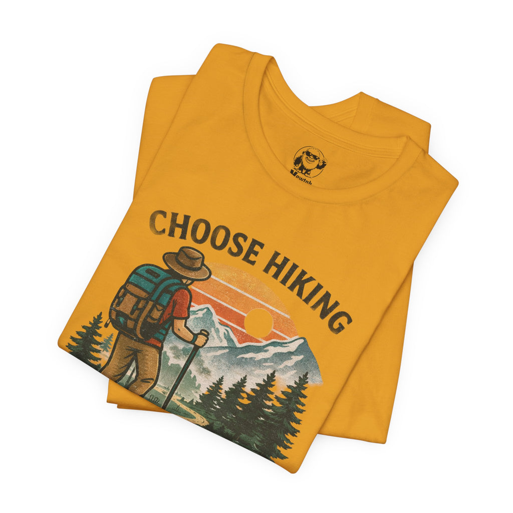 Choose Hiking Because Throat Punching Is Frowned Upon - Vintage Outdoor Tee