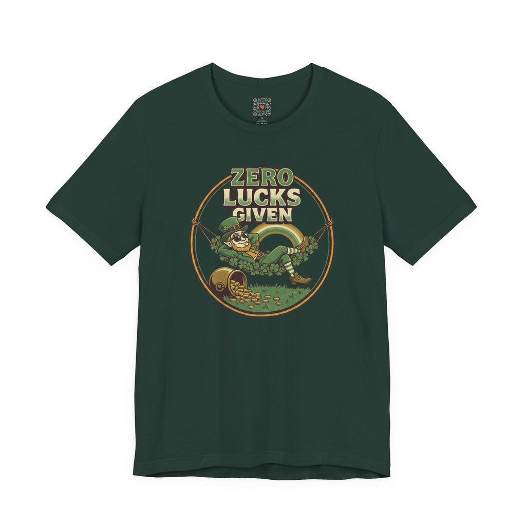 Zero Lucks Given Tee — Relaxing Leprechaun in Clover Hammock St. Patrick’s Shirt