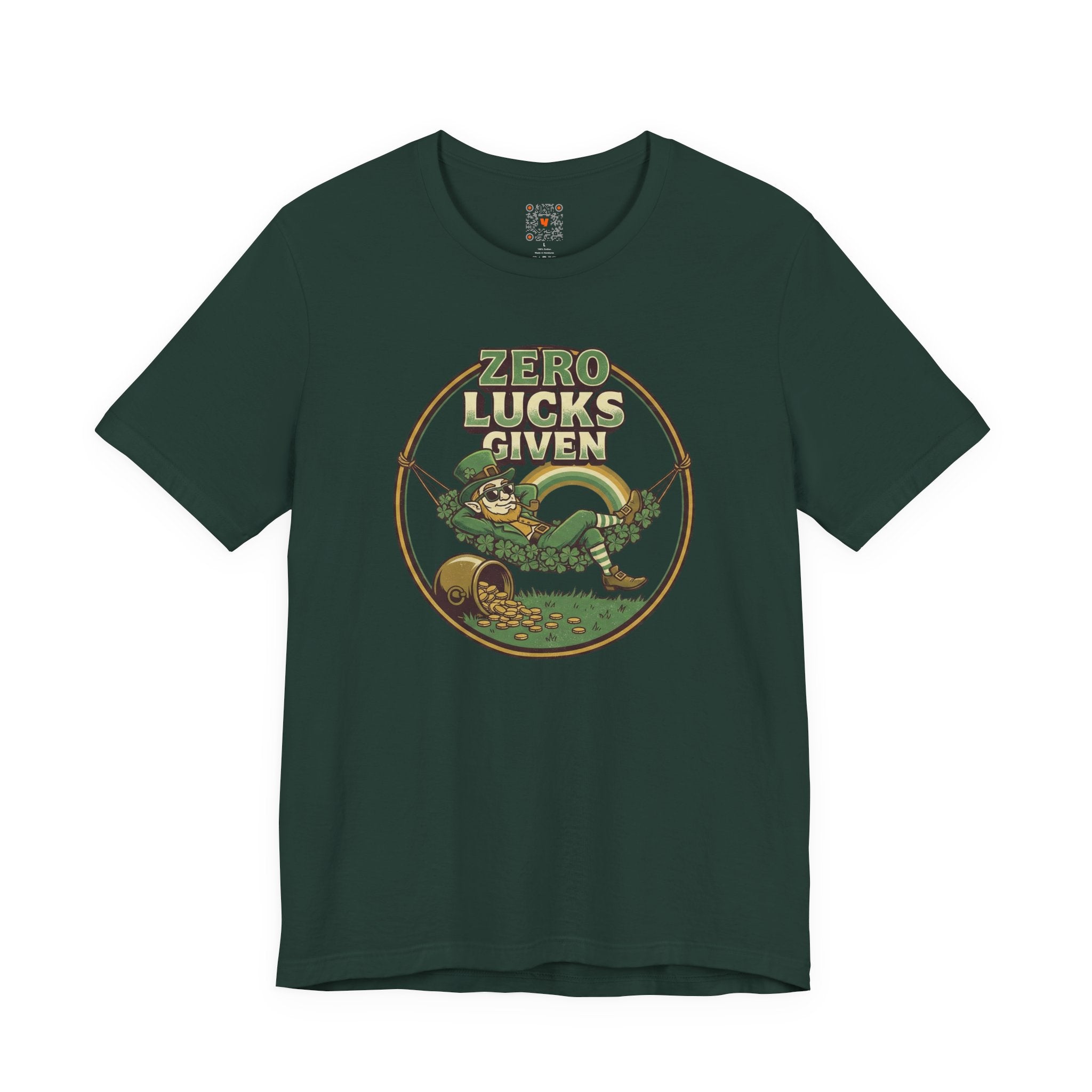 Zero Lucks Given Tee — Relaxing Leprechaun in Clover Hammock St. Patrick’s Shirt