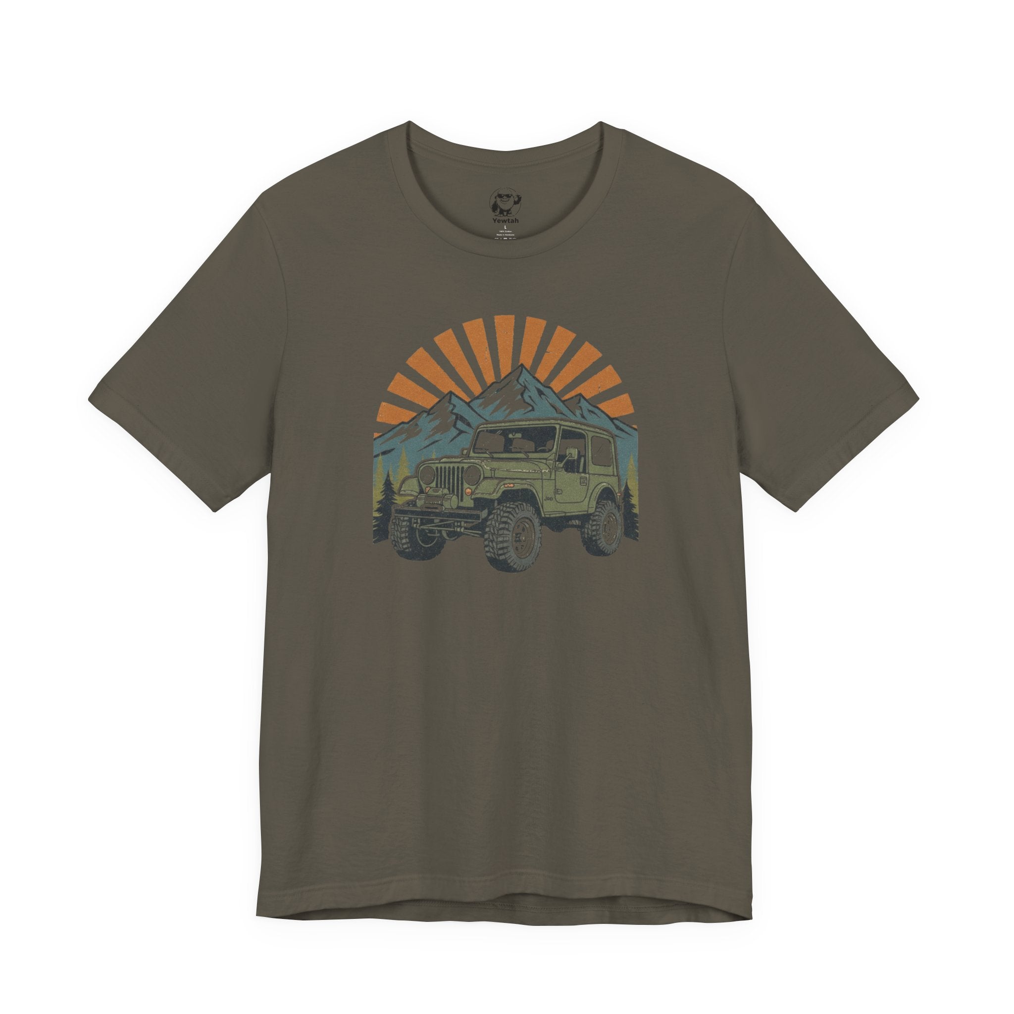 Vintage 4x4 Adventure Tee — Sunset Mountain Off-Road Graphic T-Shirt
