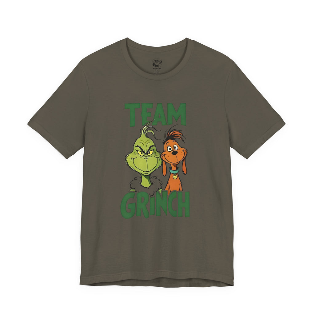 Team Grinch Tee — Funny Holiday Christmas T-Shirt with Grinch & Max Design