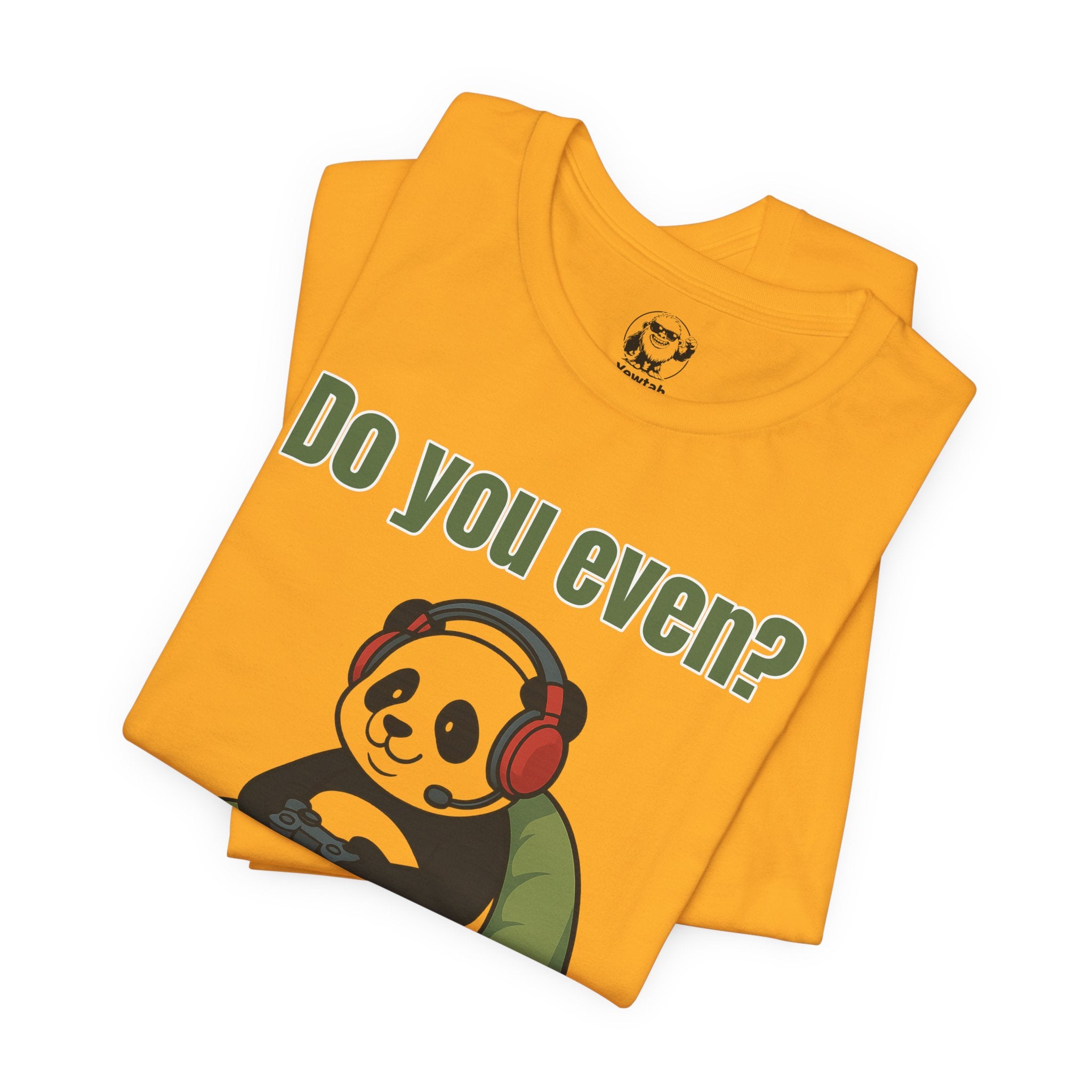 Do You Even? Gaming Panda T‑Shirt — Cute Gamer Tee with Headphones