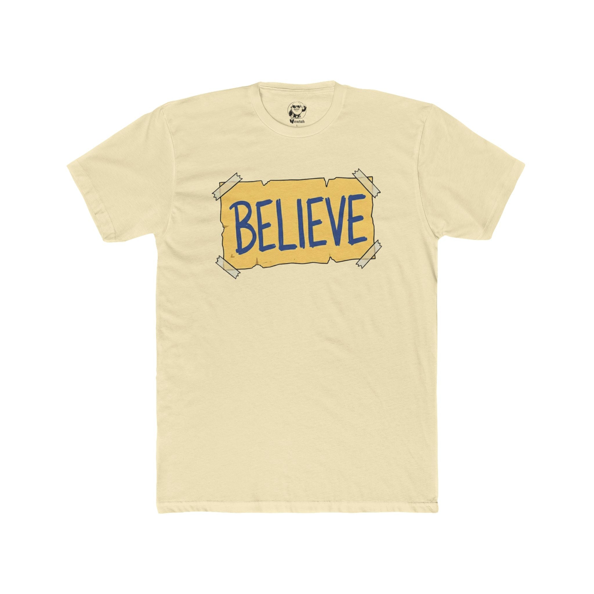 Believe Tape Graphic Tee — Inspirational Ted Lasso T‑Shirt