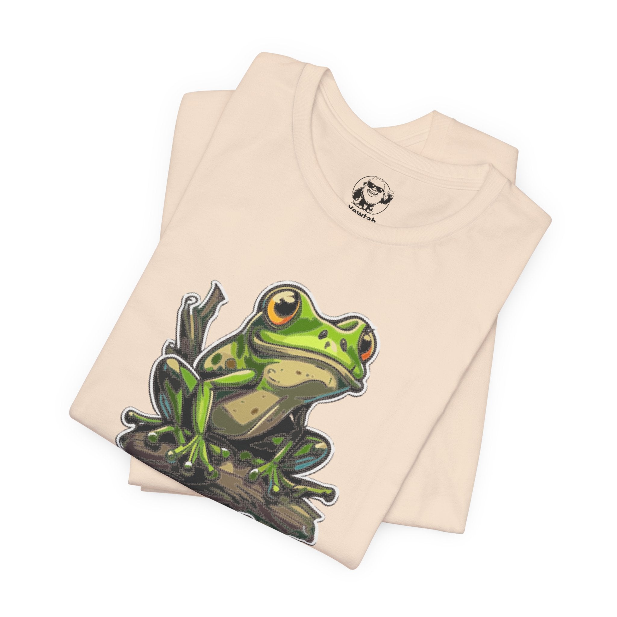 Frog Illustration Tee — Green Tree Frog Graphic T-Shirt