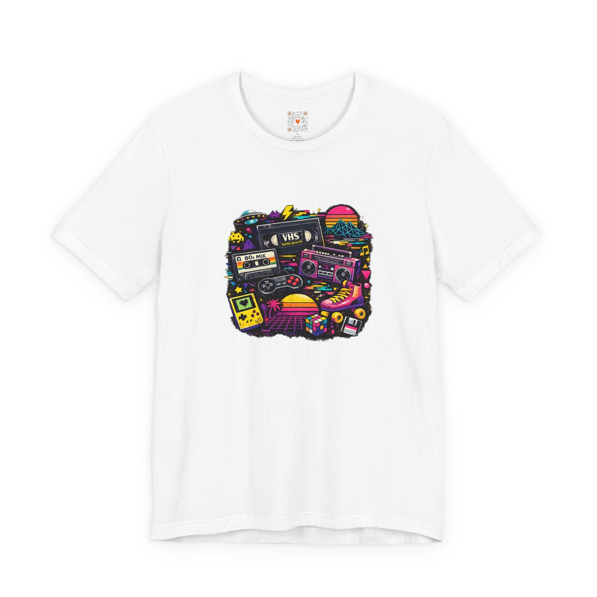 Retro Neon Graphic Tee — 80s Neon Nostalgia