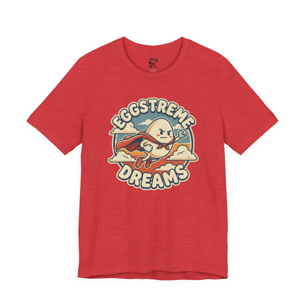 Eggstreme Dreams T-Shirt — Retro Superhero Egg Graphic Tee