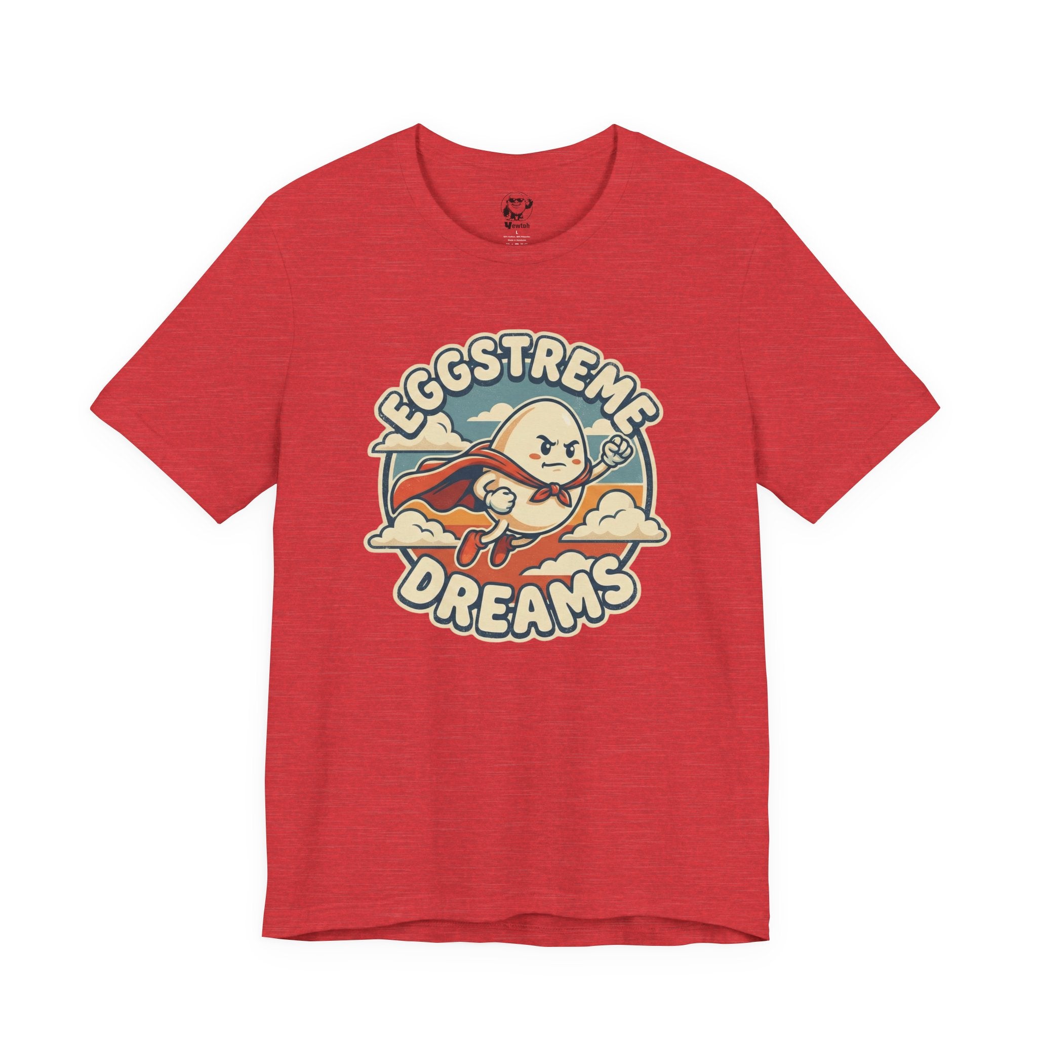 Eggstreme Dreams T-Shirt — Retro Superhero Egg Graphic Tee