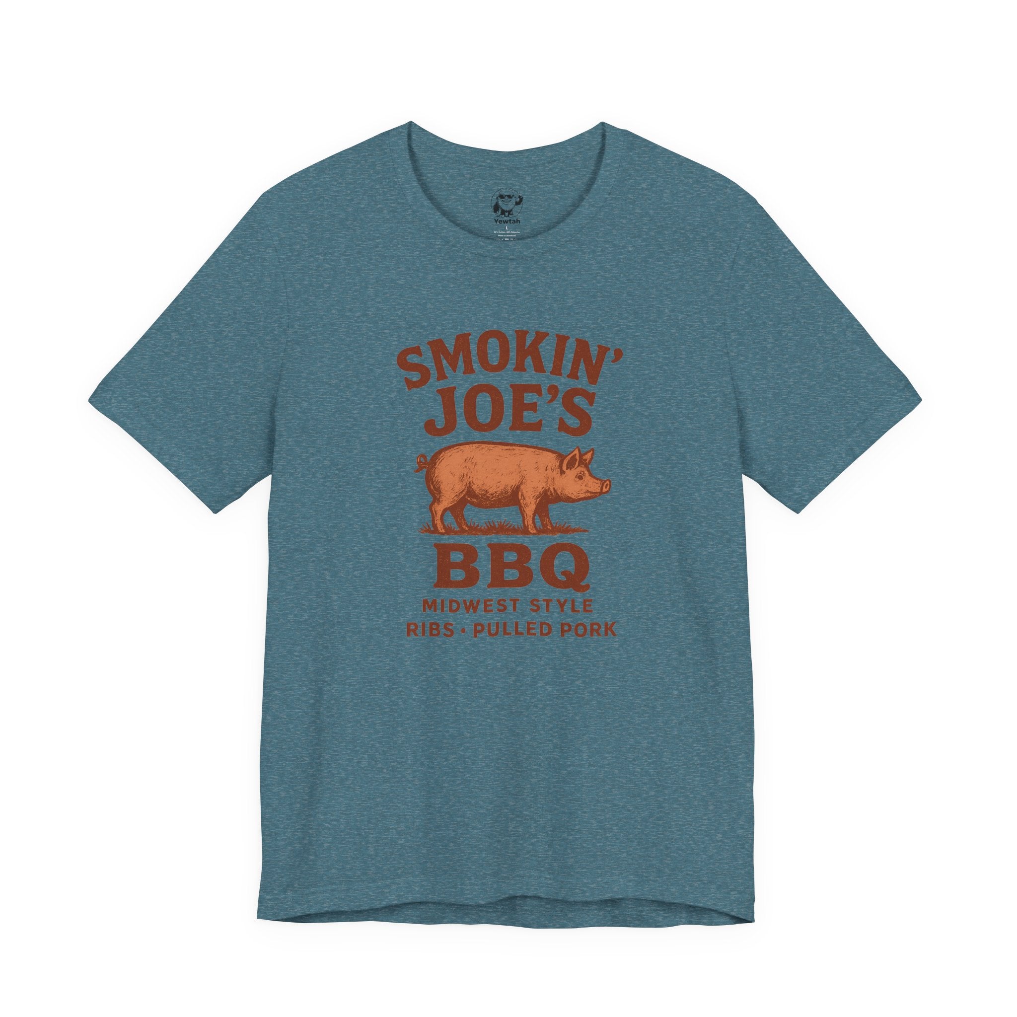 BBQ T-Shirt — "Smokin' Joe's" Vintage Pig BBQ Tee