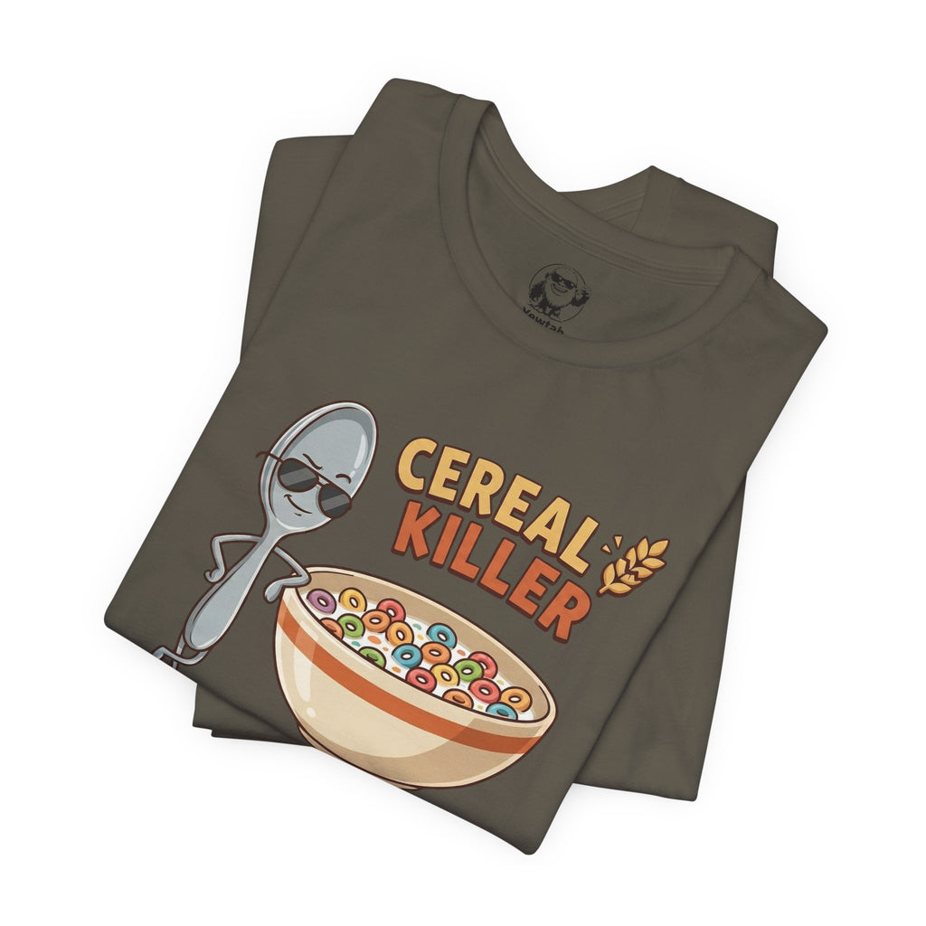 Cereal Killer Tee — Funny Spoon & Cereal Bowl Graphic T-Shirt