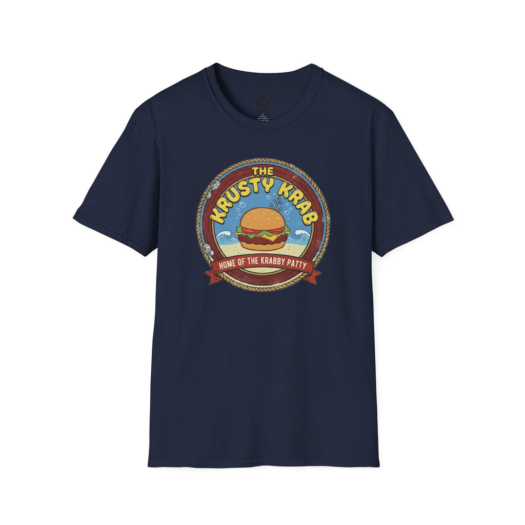 Krabby Patty Burger T-Shirt — The Krusty Krab Retro Badge Tee