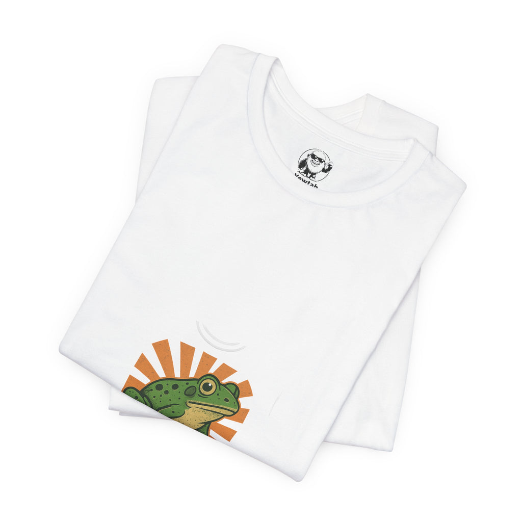 Frog Sunrise T‑Shirt — Retro Green Frog Graphic Tee